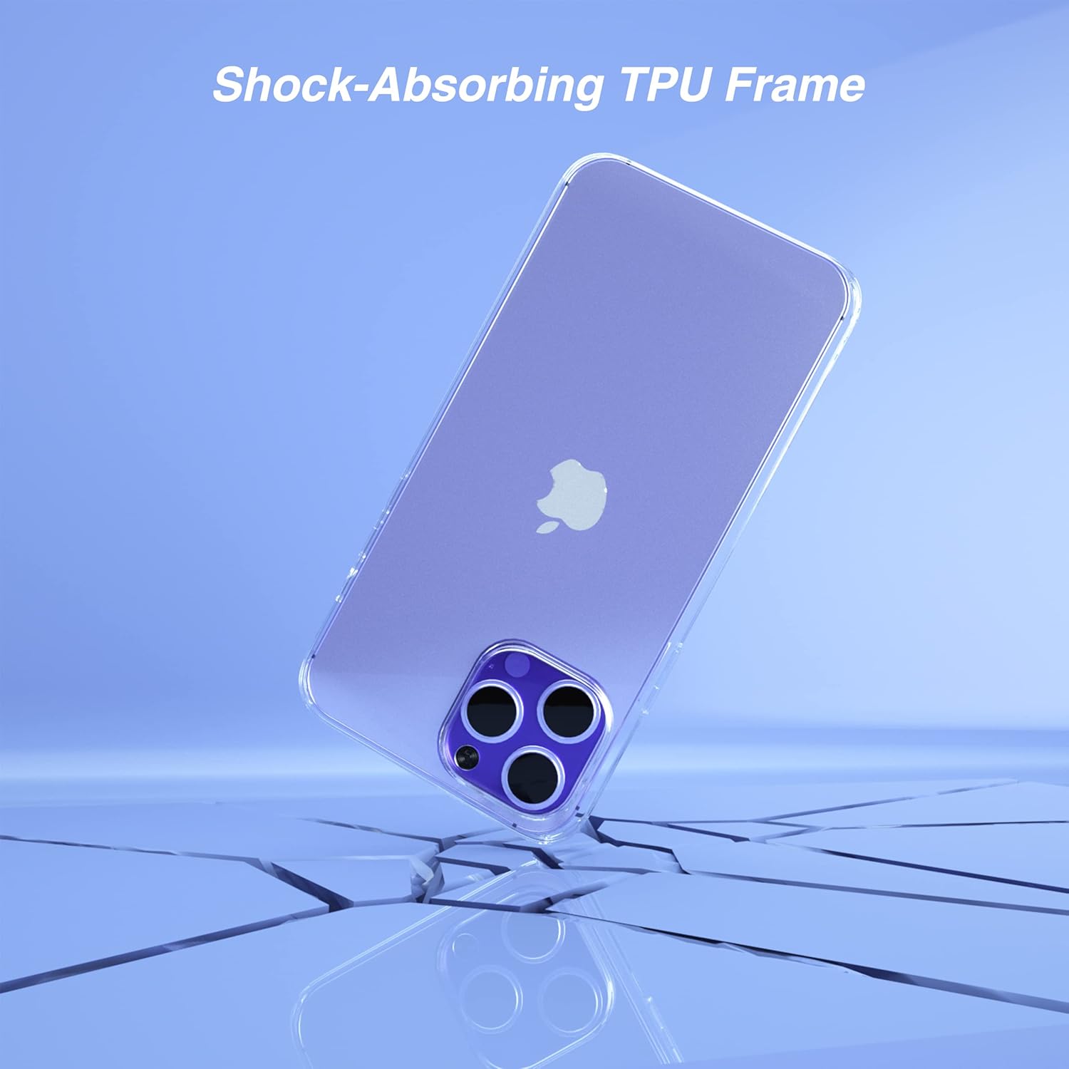 Ailun for iPhone 14 Pro Max [6.7 inch] [1 x Phone Case+1 x Glass Screen Protector] Shock Absorption Bumper PC and TPU Clear Cover, Dynamic Island Compatible, Sensor Protection Tempered Glass