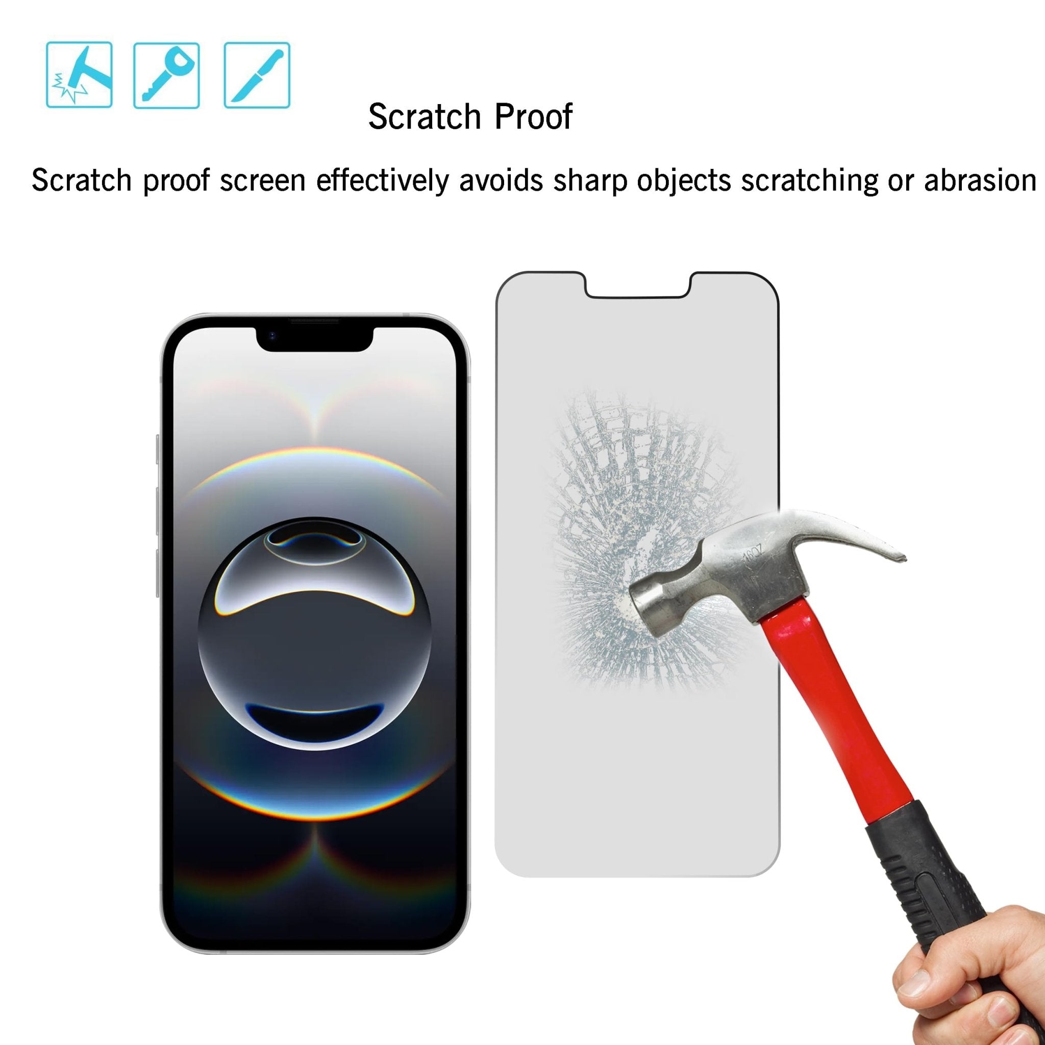 Ailun Privacy Screen Protector for iPhone 16e / iPhone 14 / iPhone 13 / iPhone 13 Pro [6.1 Inch] 2 Pack Anti Spy Private Tempered Glass Anti-Scratch Case Friendly [Not for iPhone 16 6.1 Inch]