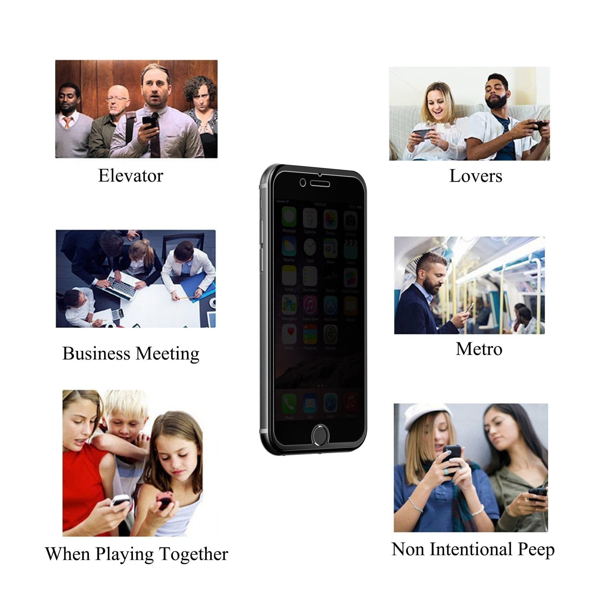 Ailun Privacy Screen Protector for iPhone 16e / iPhone 14 / iPhone 13 / iPhone 13 Pro [6.1 Inch] 2 Pack Anti Spy Private Tempered Glass Anti-Scratch Case Friendly [Not for iPhone 16 6.1 Inch]