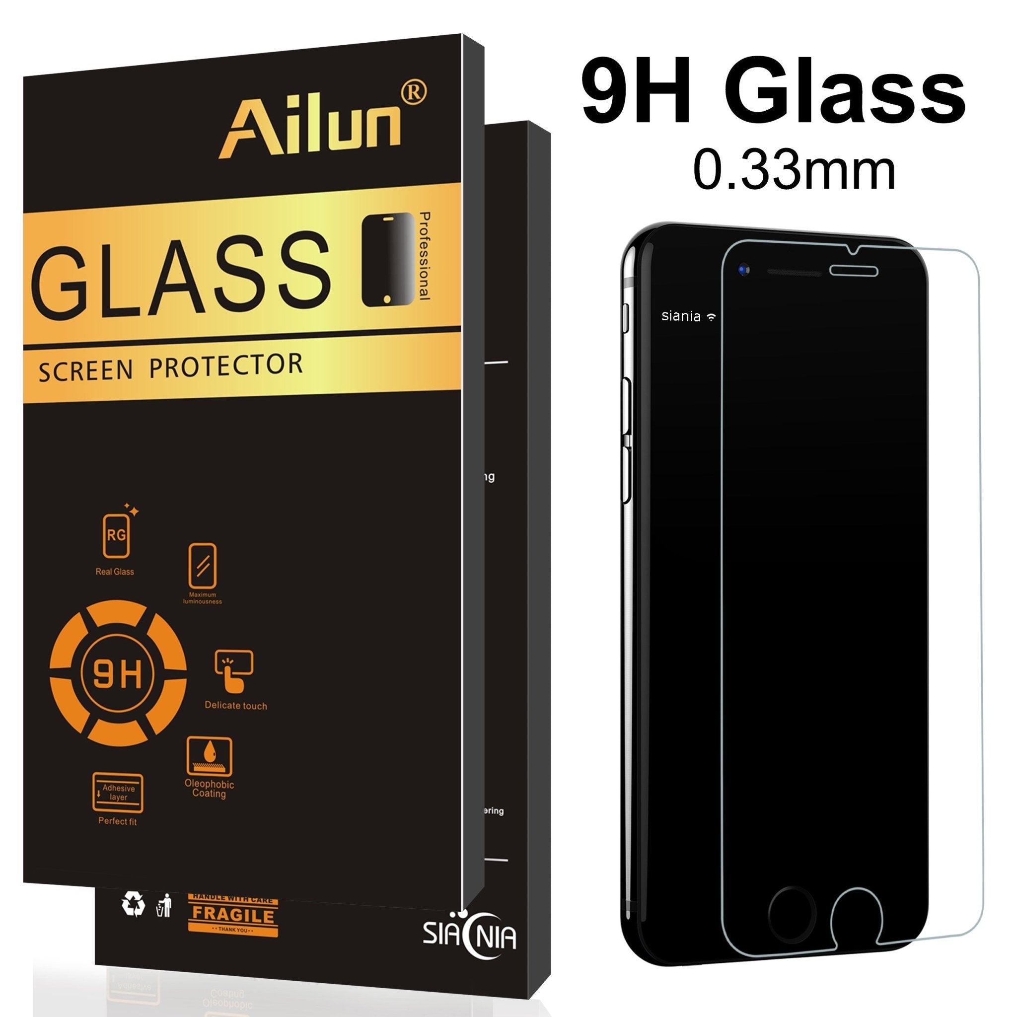 Ailun Screen Protector for iPhone 16e / iPhone 14 / iPhone 13 / iPhone 13 Pro [6.1 Inch] Display 3 Pack Tempered Glass, Case Friendly [Not for iPhone 16 6.1 Inch]