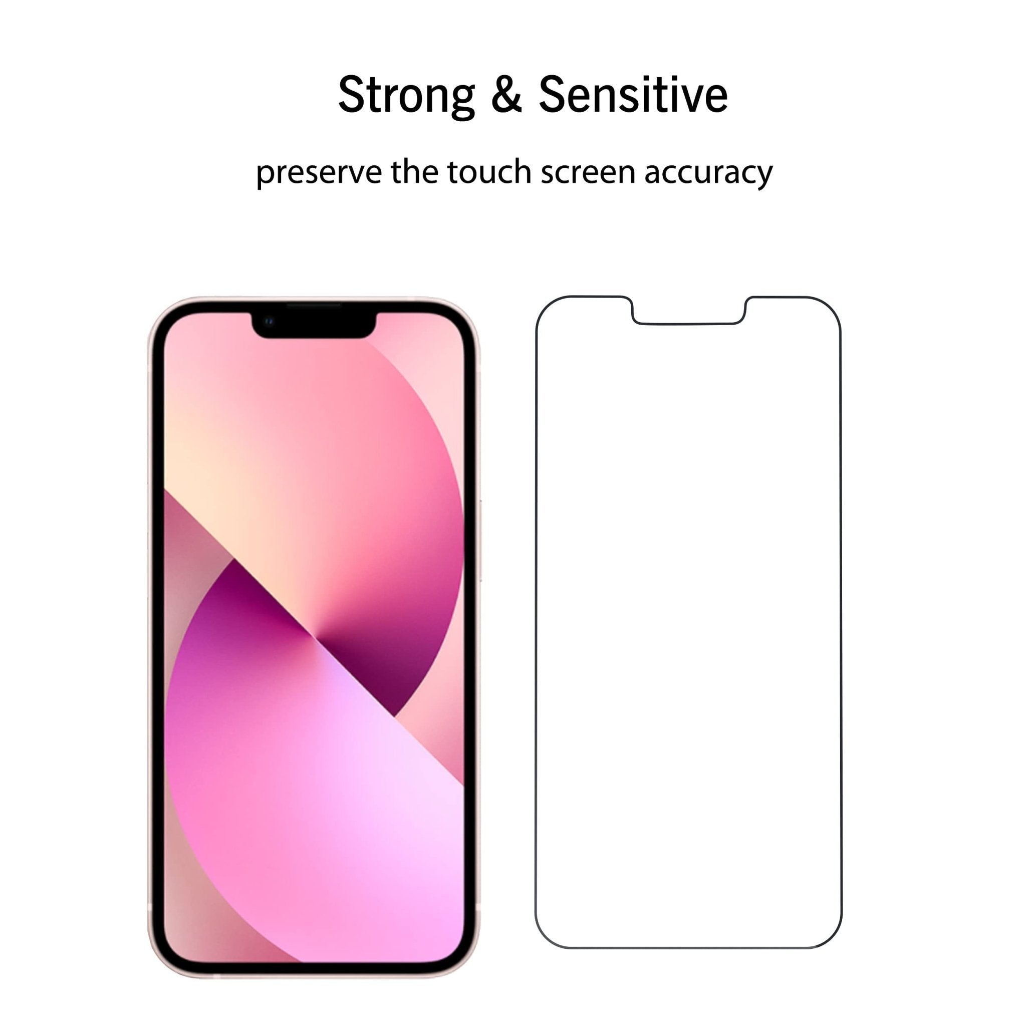Ailun Screen Protector for iPhone 16e / iPhone 14 / iPhone 13 / iPhone 13 Pro [6.1 Inch] Display 3 Pack Tempered Glass, Case Friendly [Not for iPhone 16 6.1 Inch]