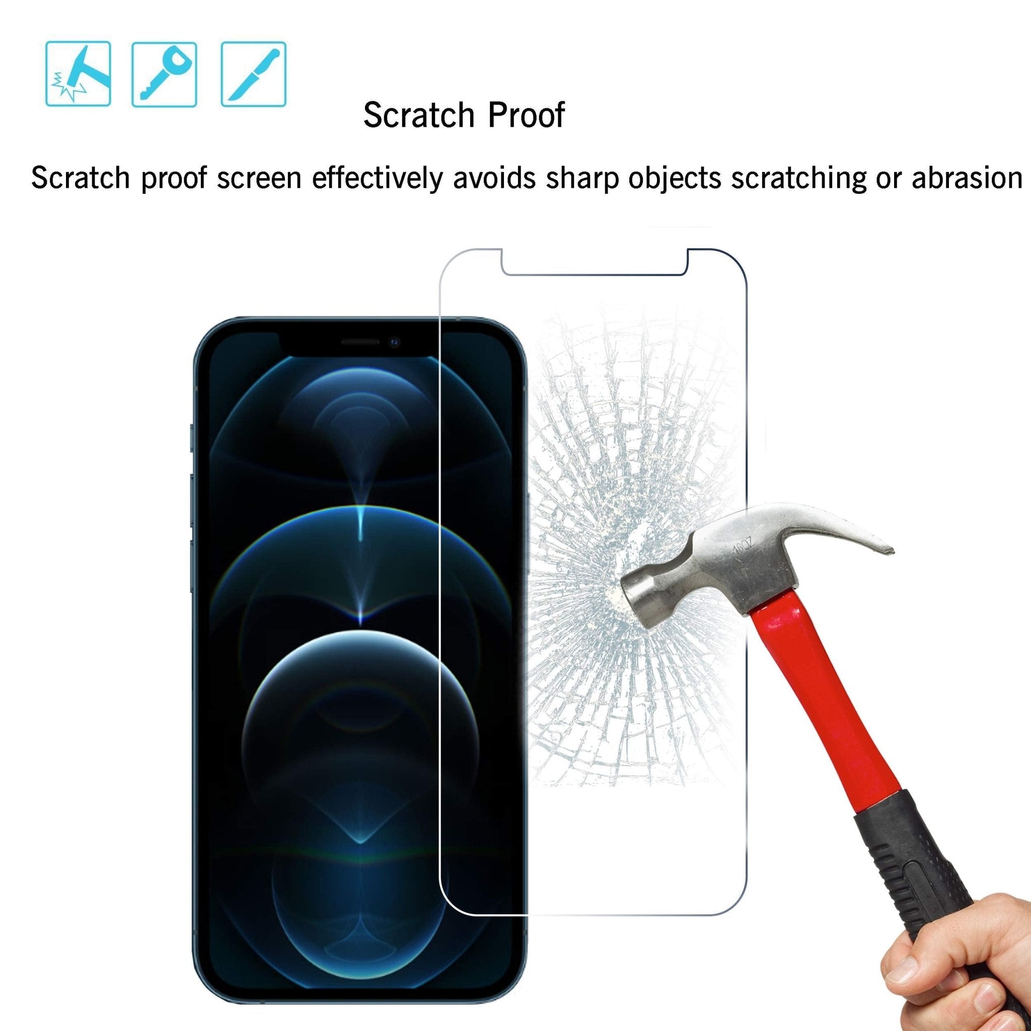 Ailun Screen Protector for iPhone 16e / iPhone 14 / iPhone 13 / iPhone 13 Pro [6.1 Inch] Display 3 Pack Tempered Glass, Case Friendly [Not for iPhone 16 6.1 Inch]