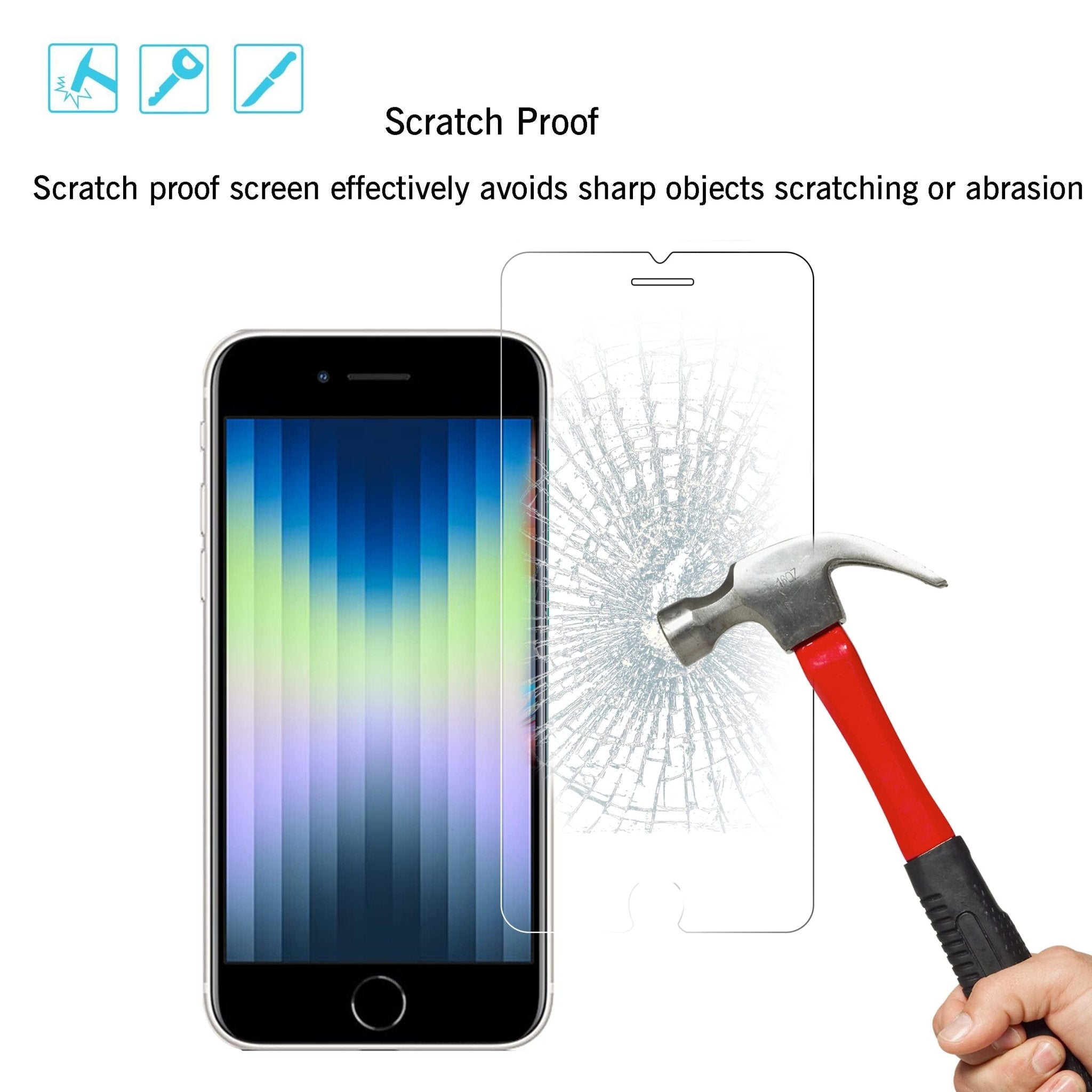 Ailun Screen Protector for iPhone 16e / iPhone 14 / iPhone 13 / iPhone 13 Pro [6.1 Inch] Display 3 Pack Tempered Glass, Case Friendly [Not for iPhone 16 6.1 Inch]