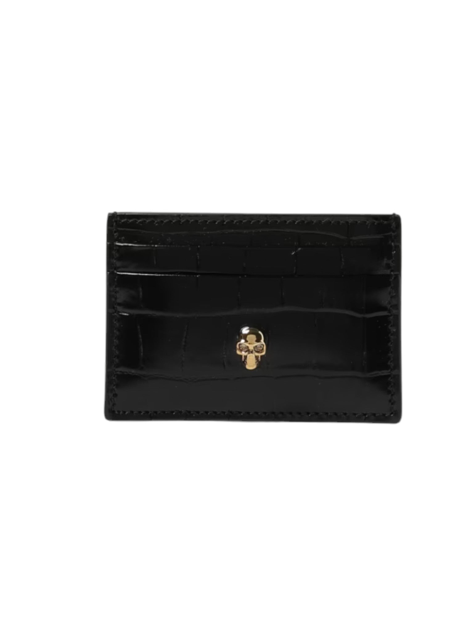 Alexander McQueen Women's Skull Card Holder, Black