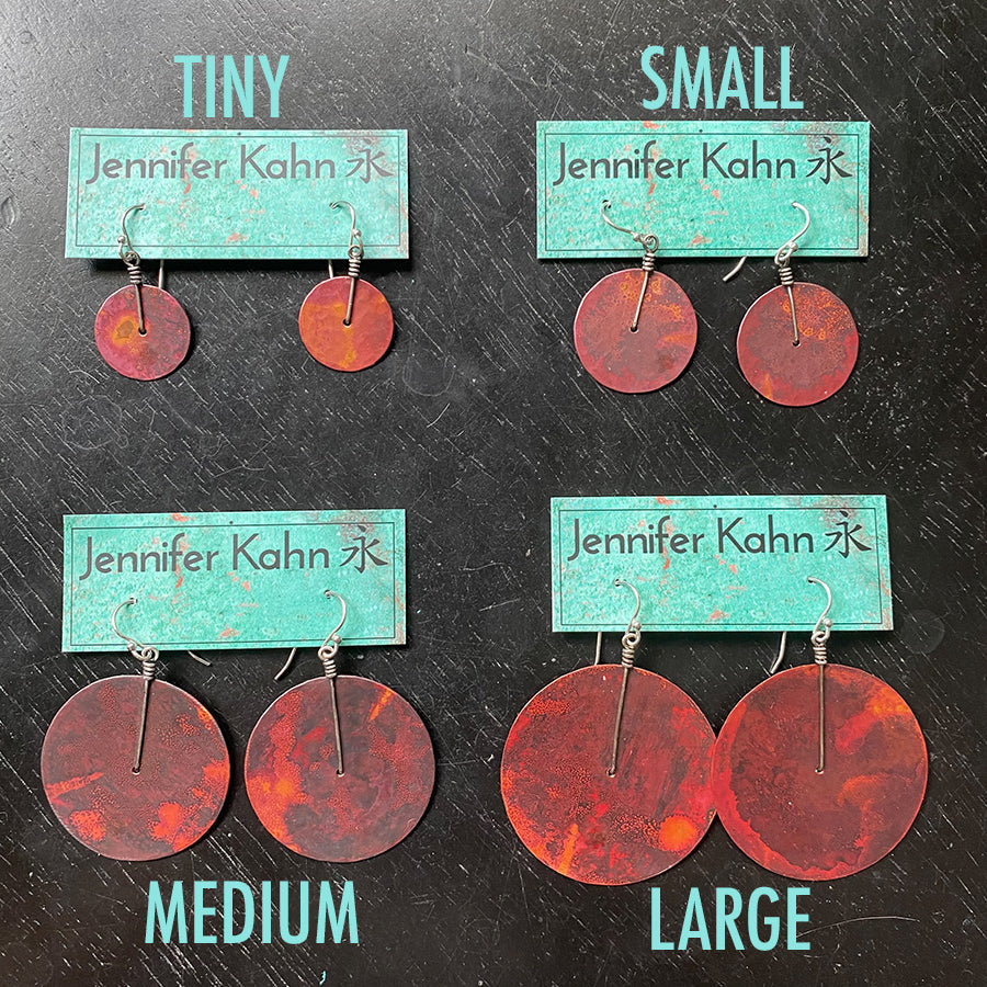 Copper Disc Earrings