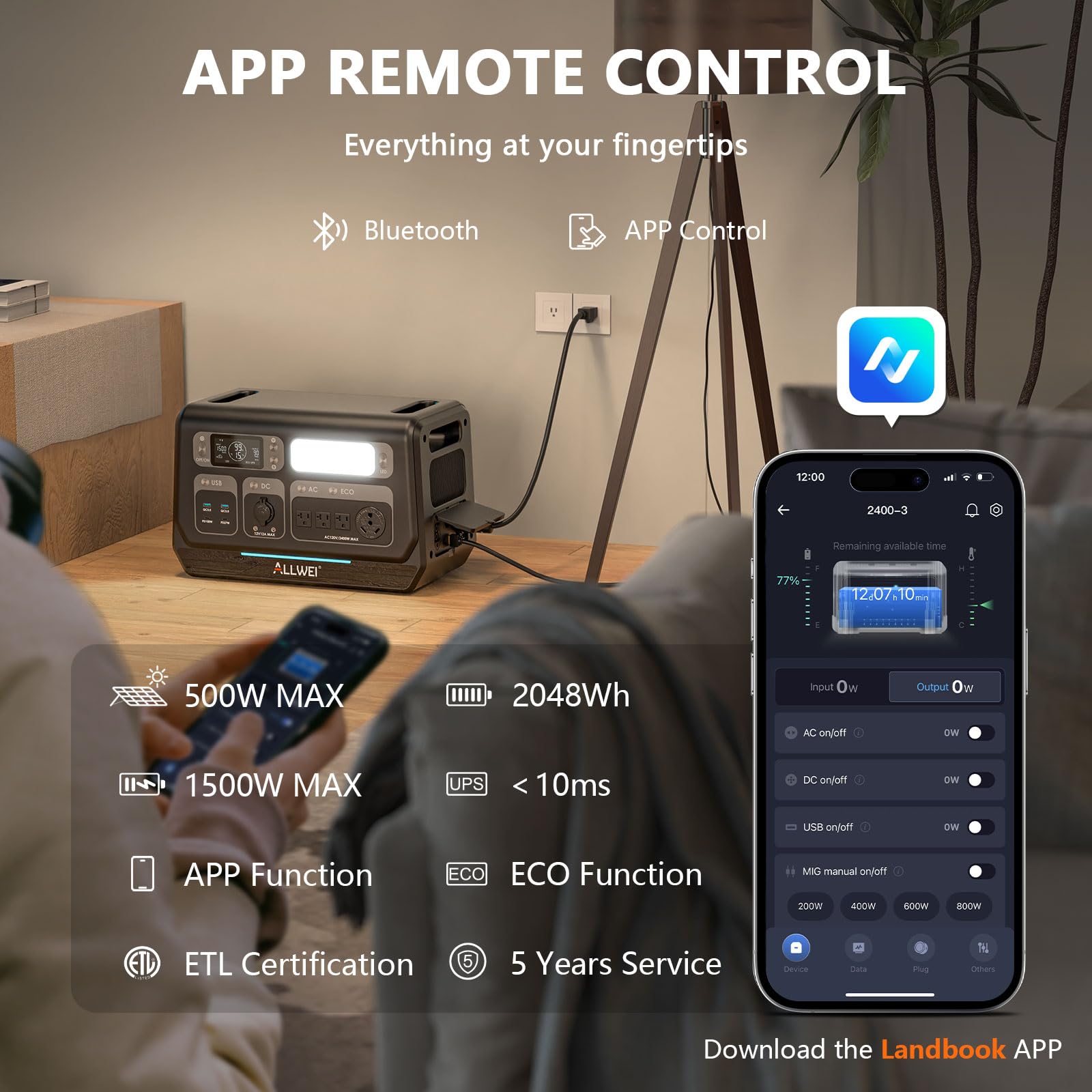 ALLWEI Portable Power Station 300W, 280Wh Solar Generator with 110V Pure Sine Wave AC Outlet, Backup Lithium Battery Generator for CPAP Outdoor RV Camping Emergency Home Use