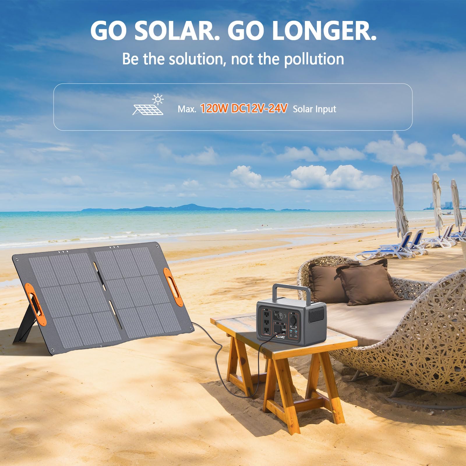 ALLWEI Portable Power Station 300W, 280Wh Solar Generator with 110V Pure Sine Wave AC Outlet, Backup Lithium Battery Generator for CPAP Outdoor RV Camping Emergency Home Use