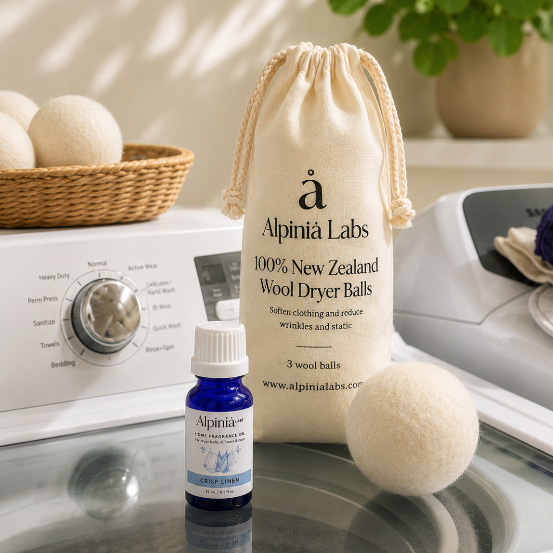 Wool Dryer Balls + Fragrance Oil Set — Natural Laundry Scent Starter Kit