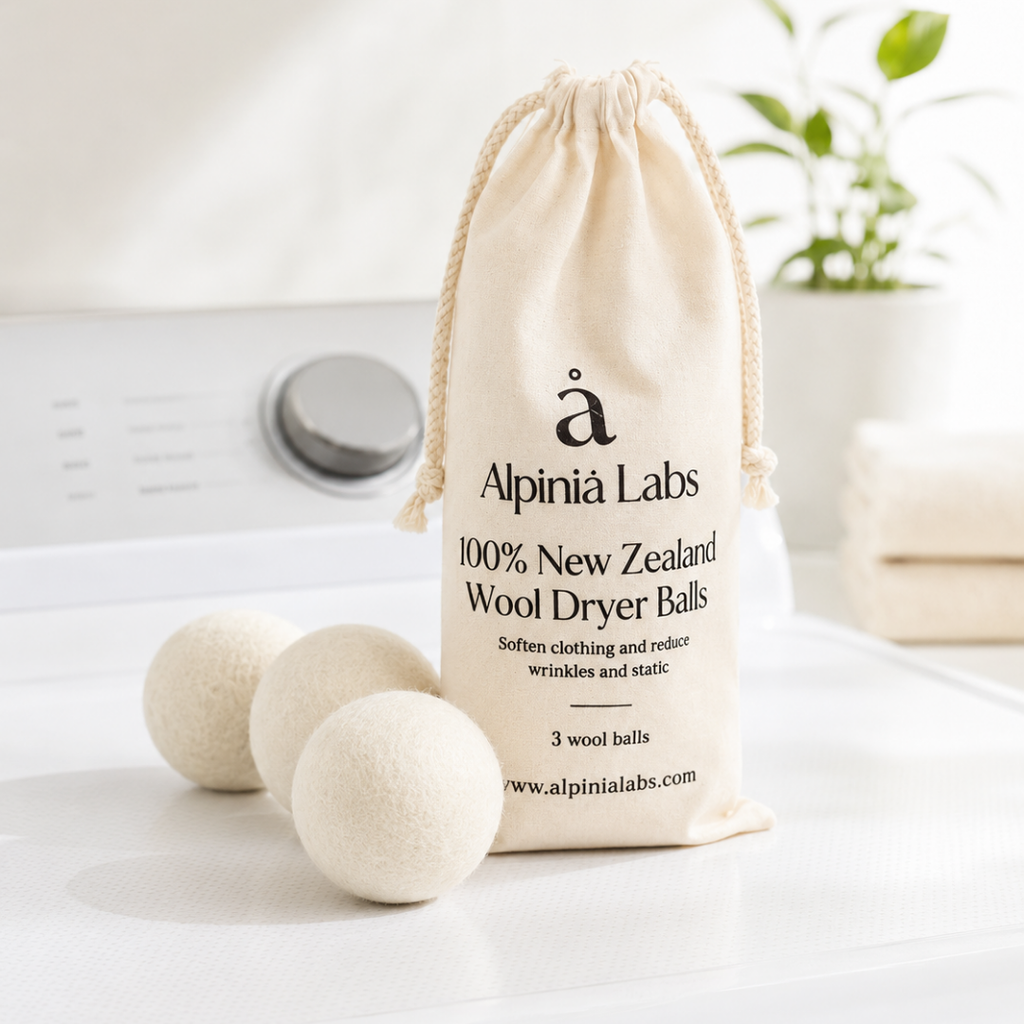 New Zealand Wool Dryer Balls — Reusable, Softens & Cuts Dry Time (Set of 3)