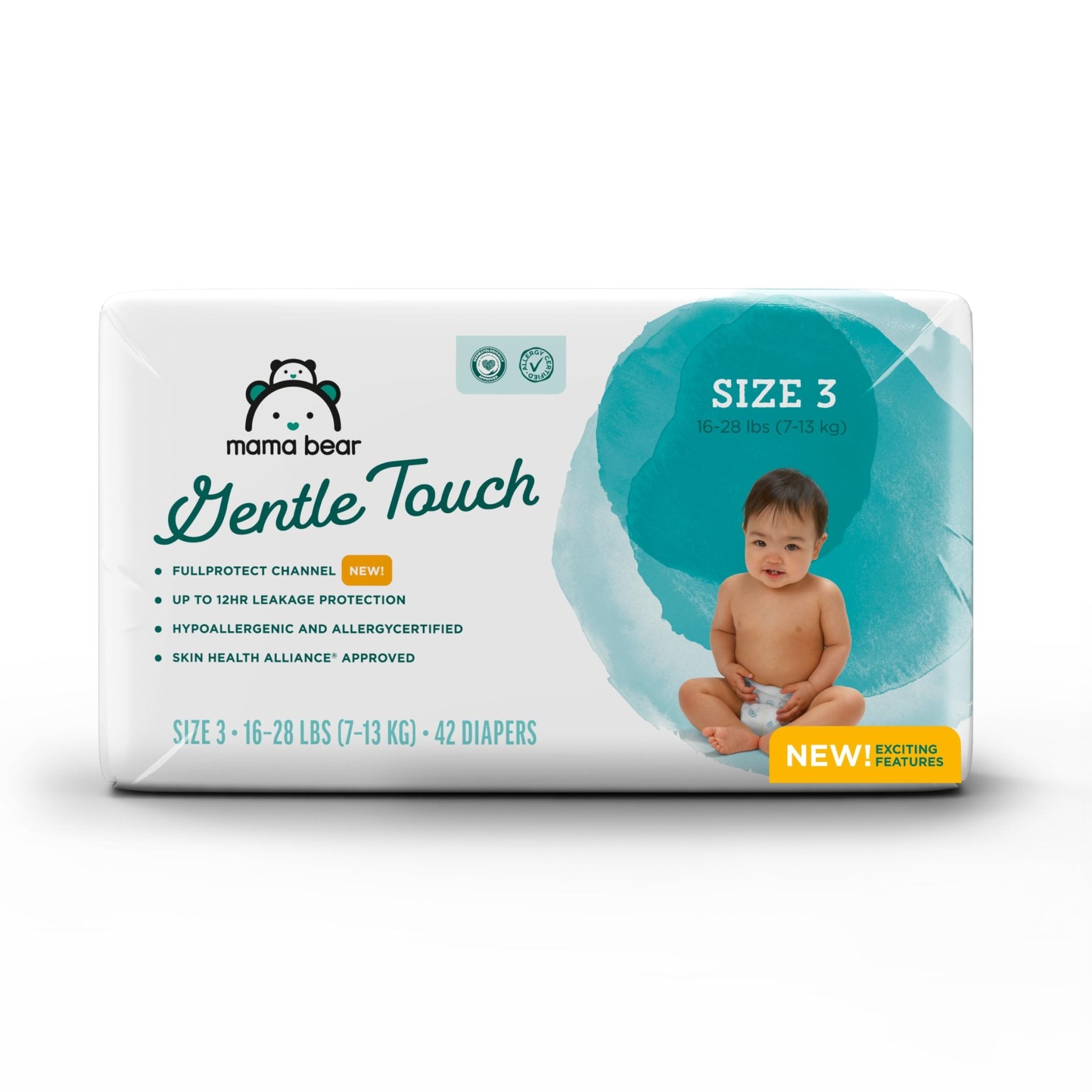 Amazon Brand - Mama Bear Gentle Touch Diapers, Size 5, 132 Count (4 packs of 33)