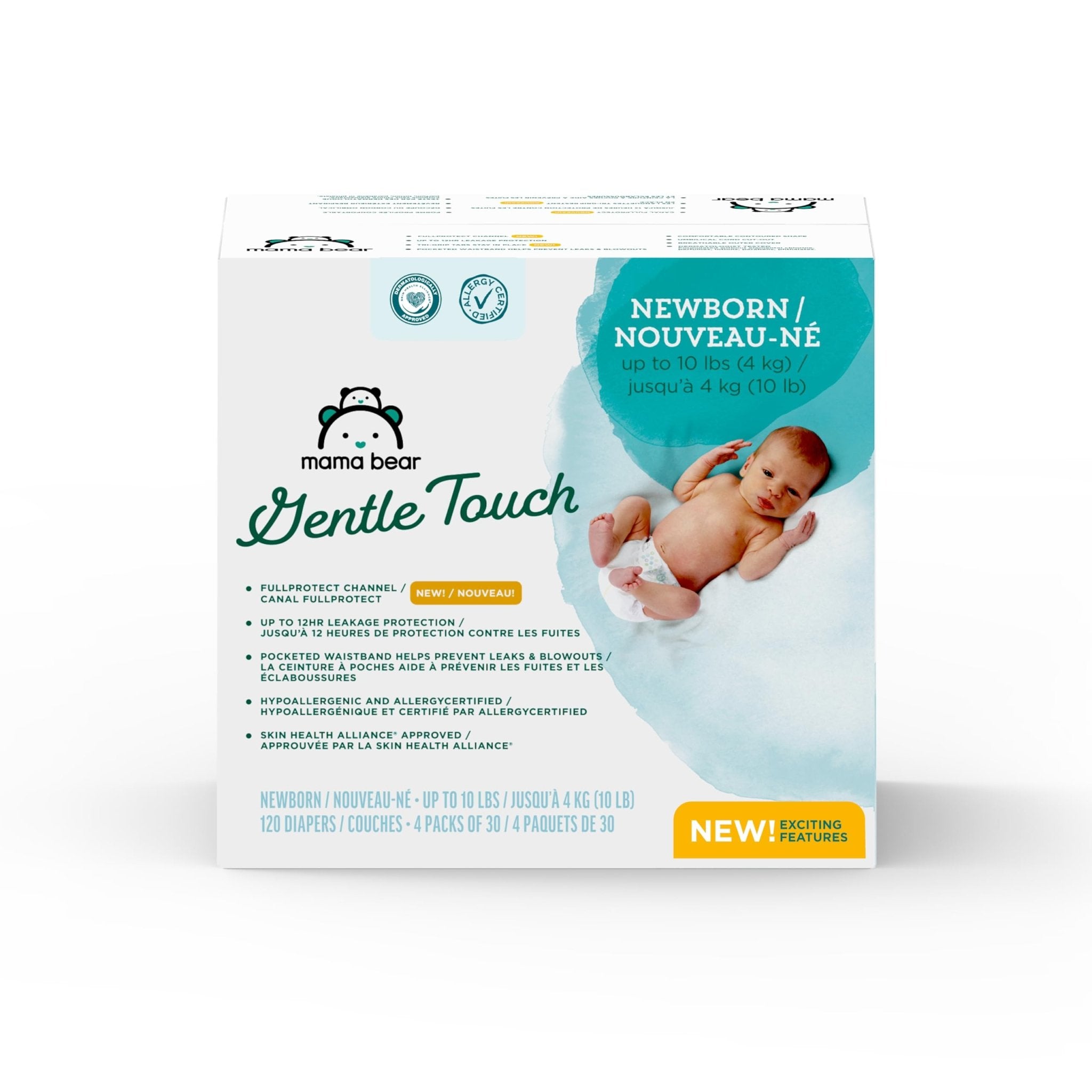 Amazon Brand - Mama Bear Gentle Touch Diapers, Size 5, 132 Count (4 packs of 33)