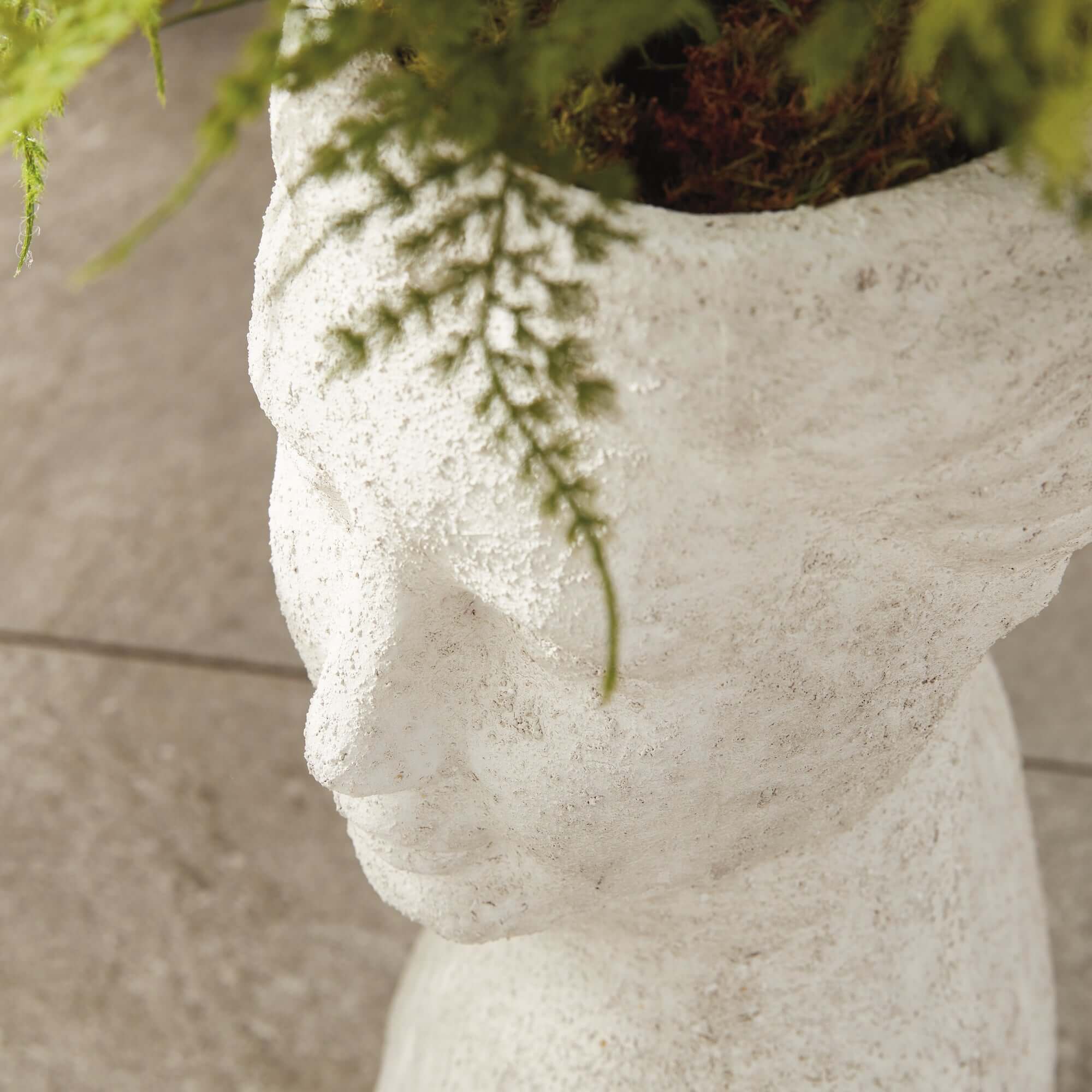 Ancient Female Bust Planter Outdoor Decor
