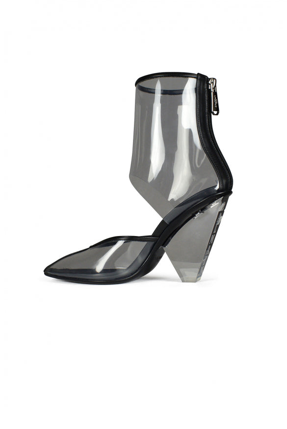Balmain Women Transparent Ankle Boot 95