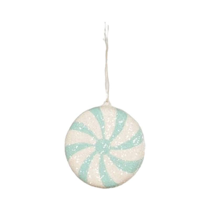 Aqua Peppermint Ornament by Bethany Lowe Designs