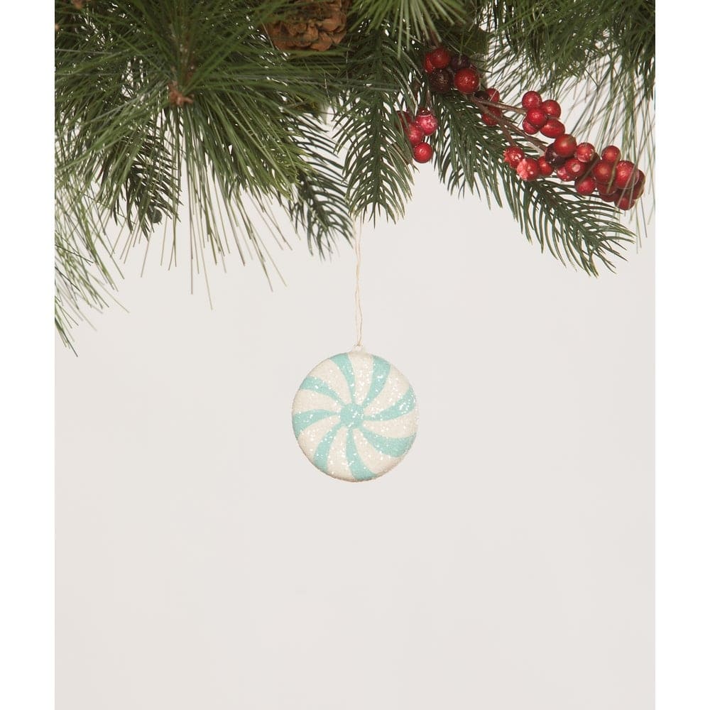 Aqua Peppermint Ornament by Bethany Lowe Designs
