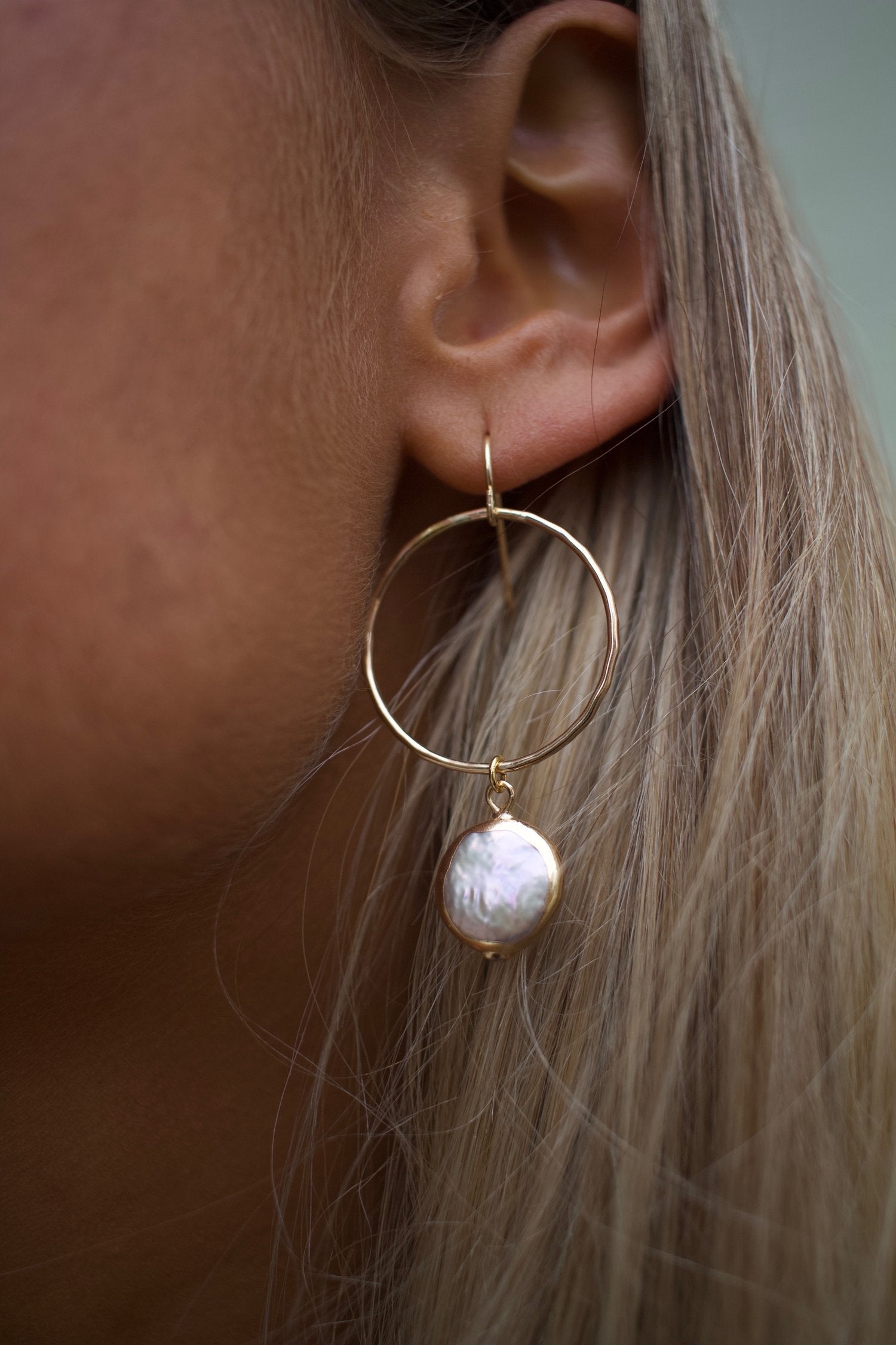 Arielle Pearl Earrings by Toasted Jewelry