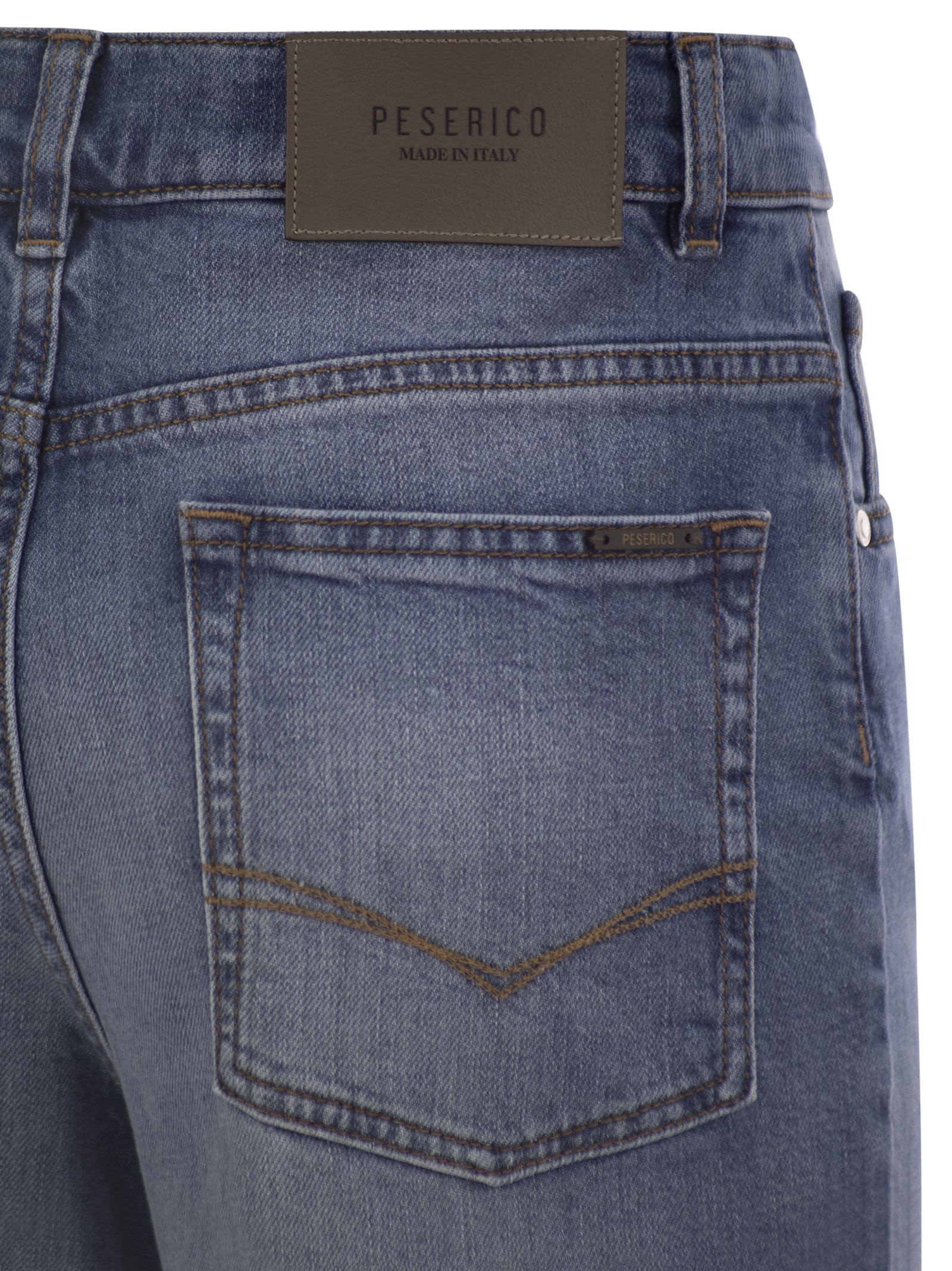 Peserico Women Stretch Cotton Denim Trousers