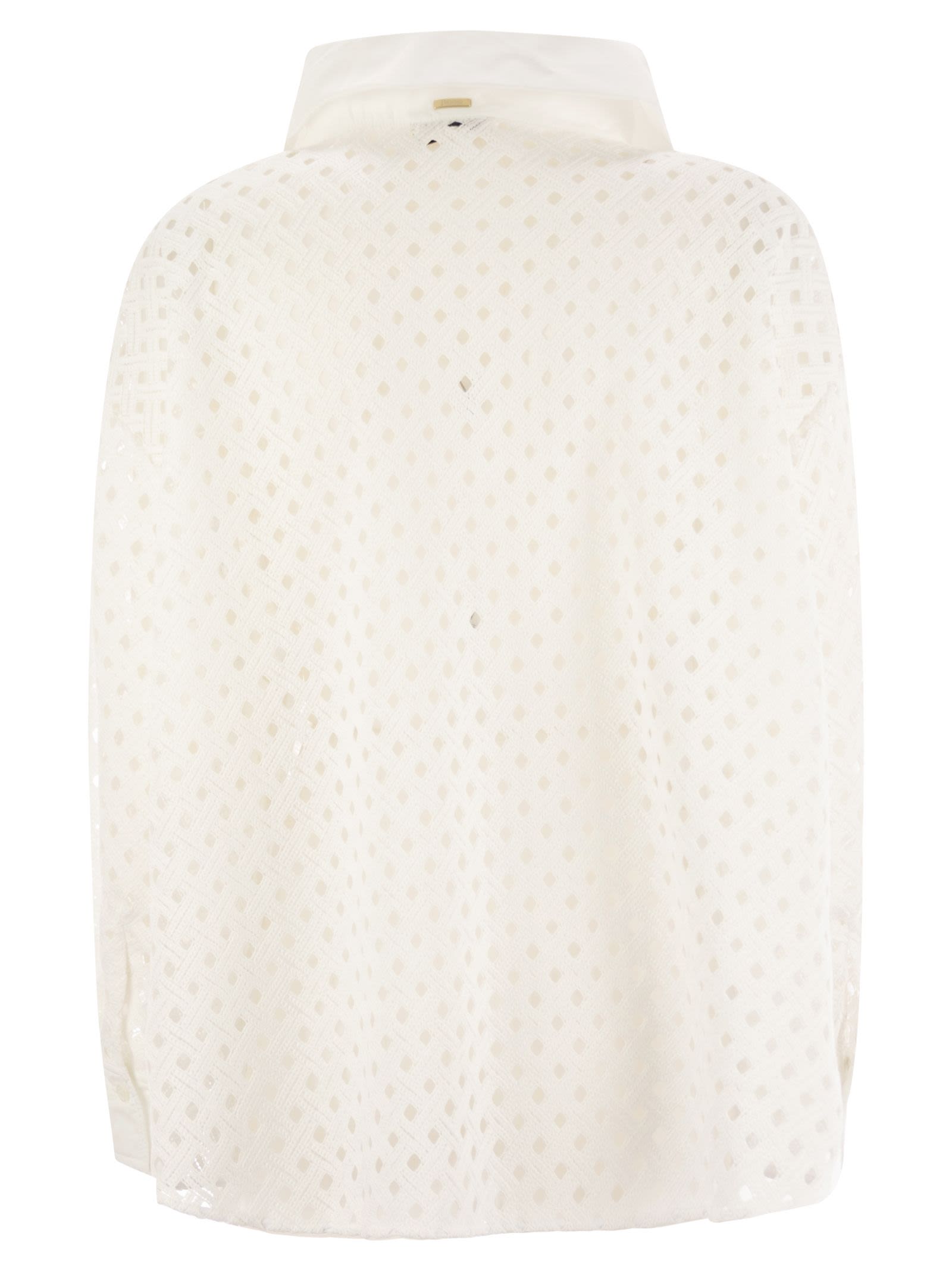 Herno Women Crochet-Effect Shirt-Cut Jacket