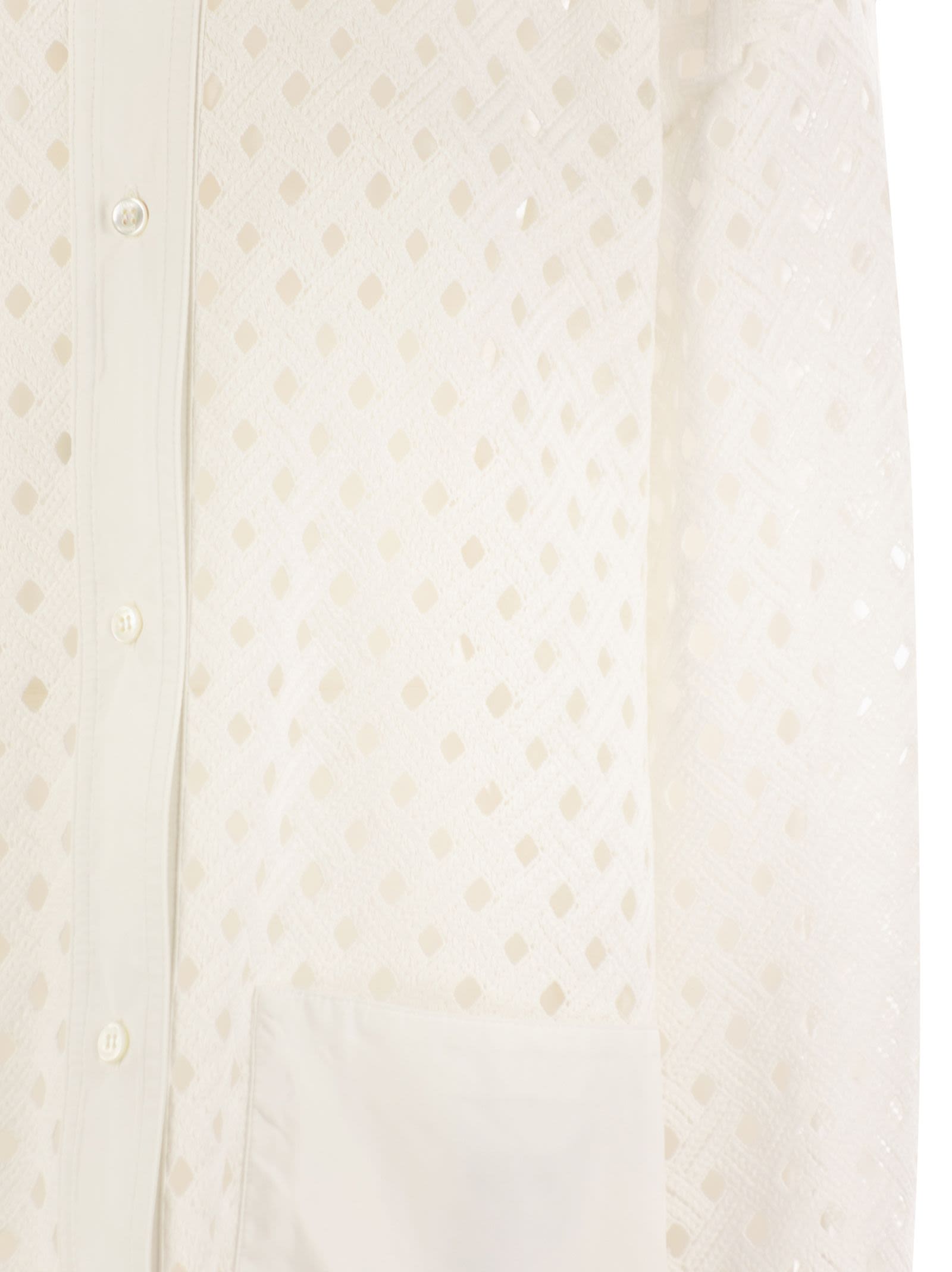 Herno Women Crochet-Effect Shirt-Cut Jacket