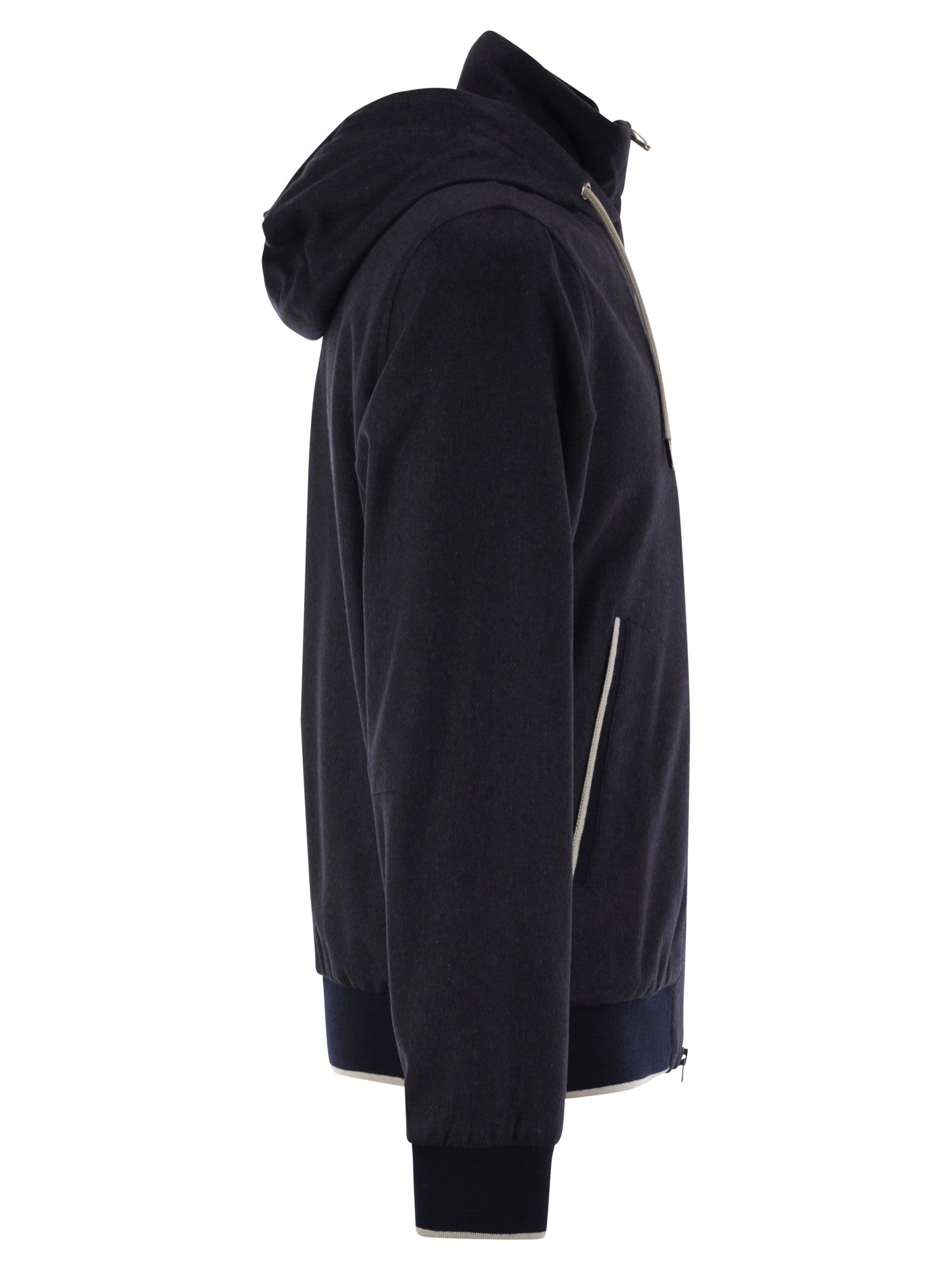 Herno Men Cashmere And Silk Resort Bomber Jacket