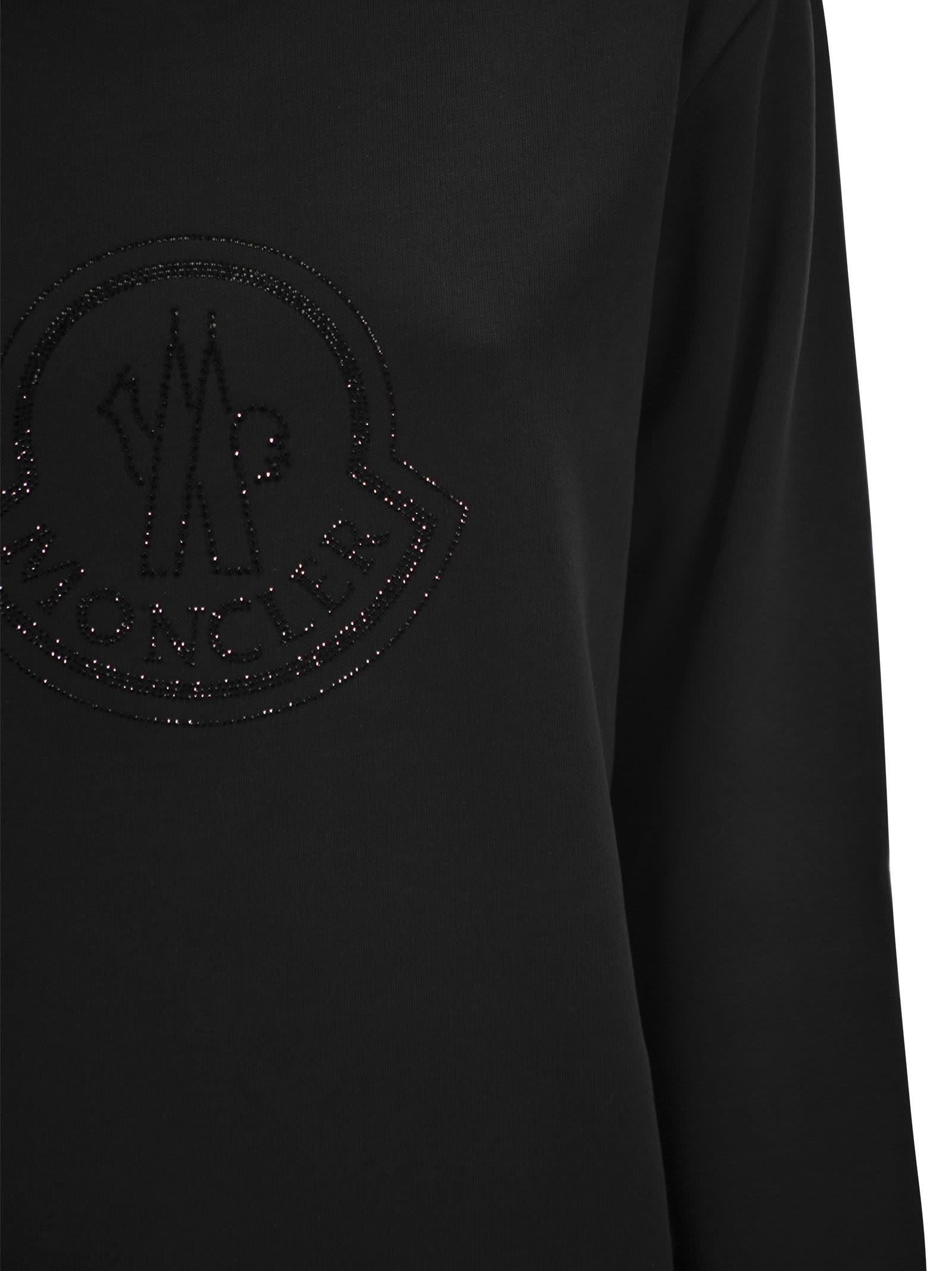 Moncler Women Logo Sweatshirt With Crystals