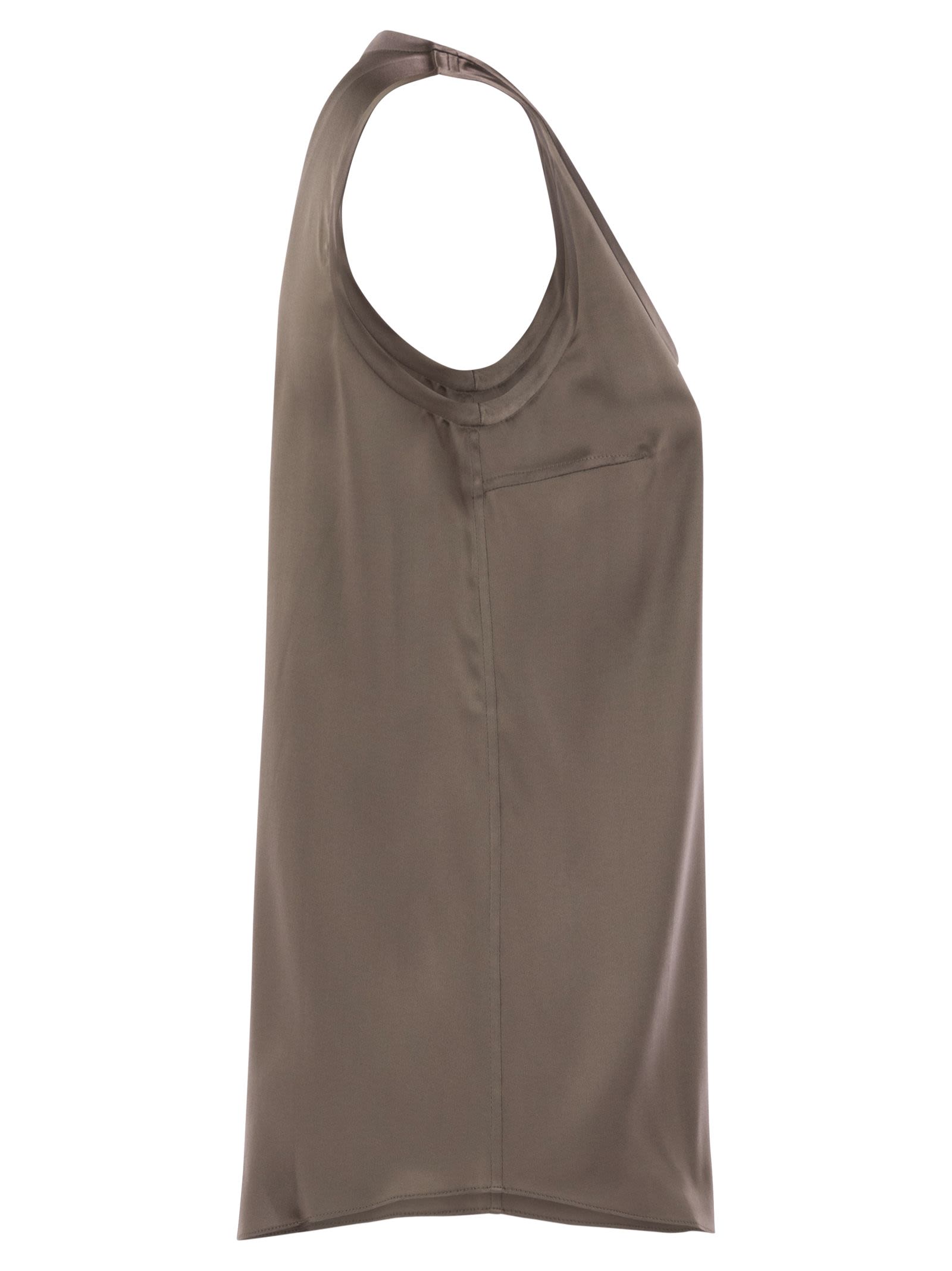 Brunello Cucinelli Women Stretch Silk Satin Top