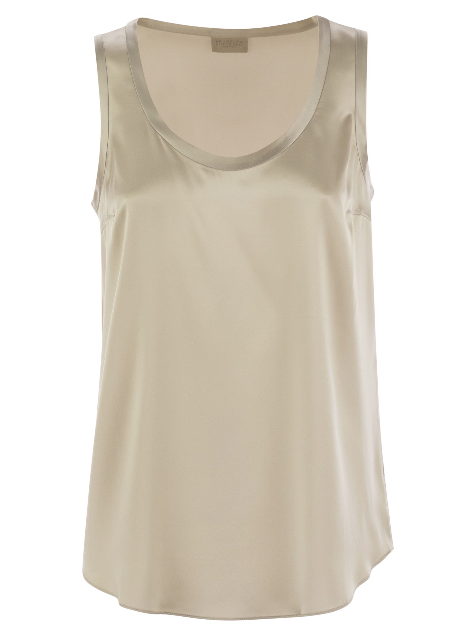 Brunello Cucinelli Women Stretch Silk Satin Top