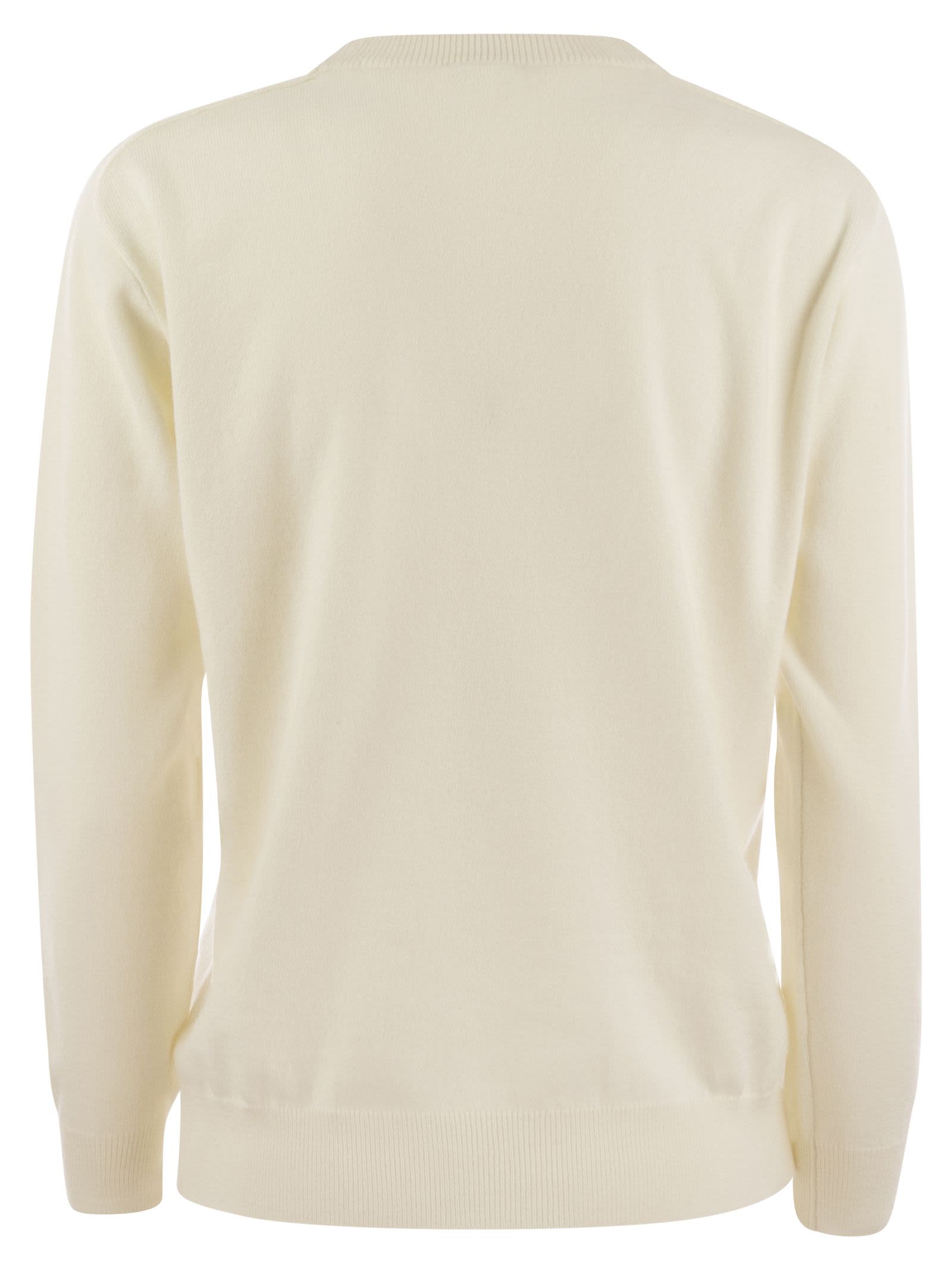 Brunello Cucinelli Women Cashmere Sweater With Neck Jewel