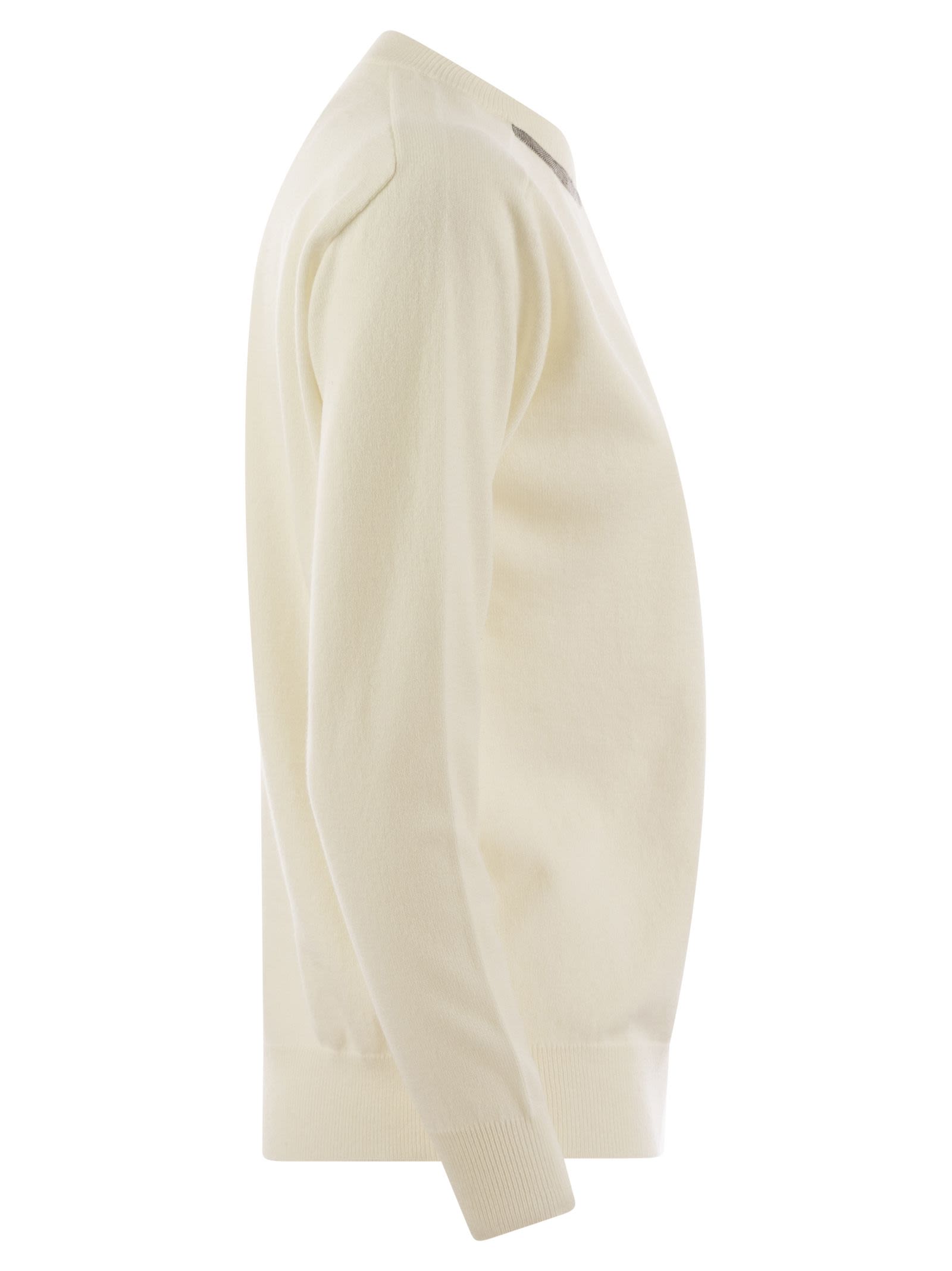 Brunello Cucinelli Women Cashmere Sweater With Neck Jewel