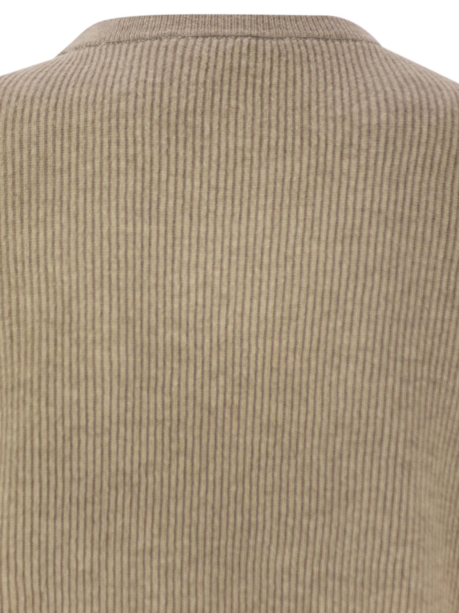 Brunello Cucinelli Women English Rib Cashmere Sweater With Monile