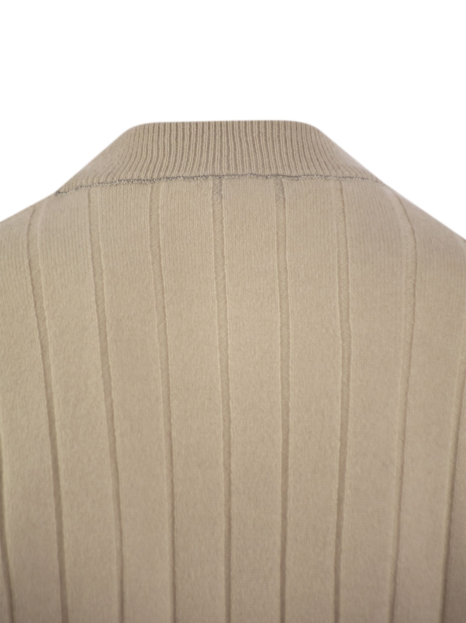 Brunello Cucinelli Women Cashmere V-Neck Sweater With Necklace