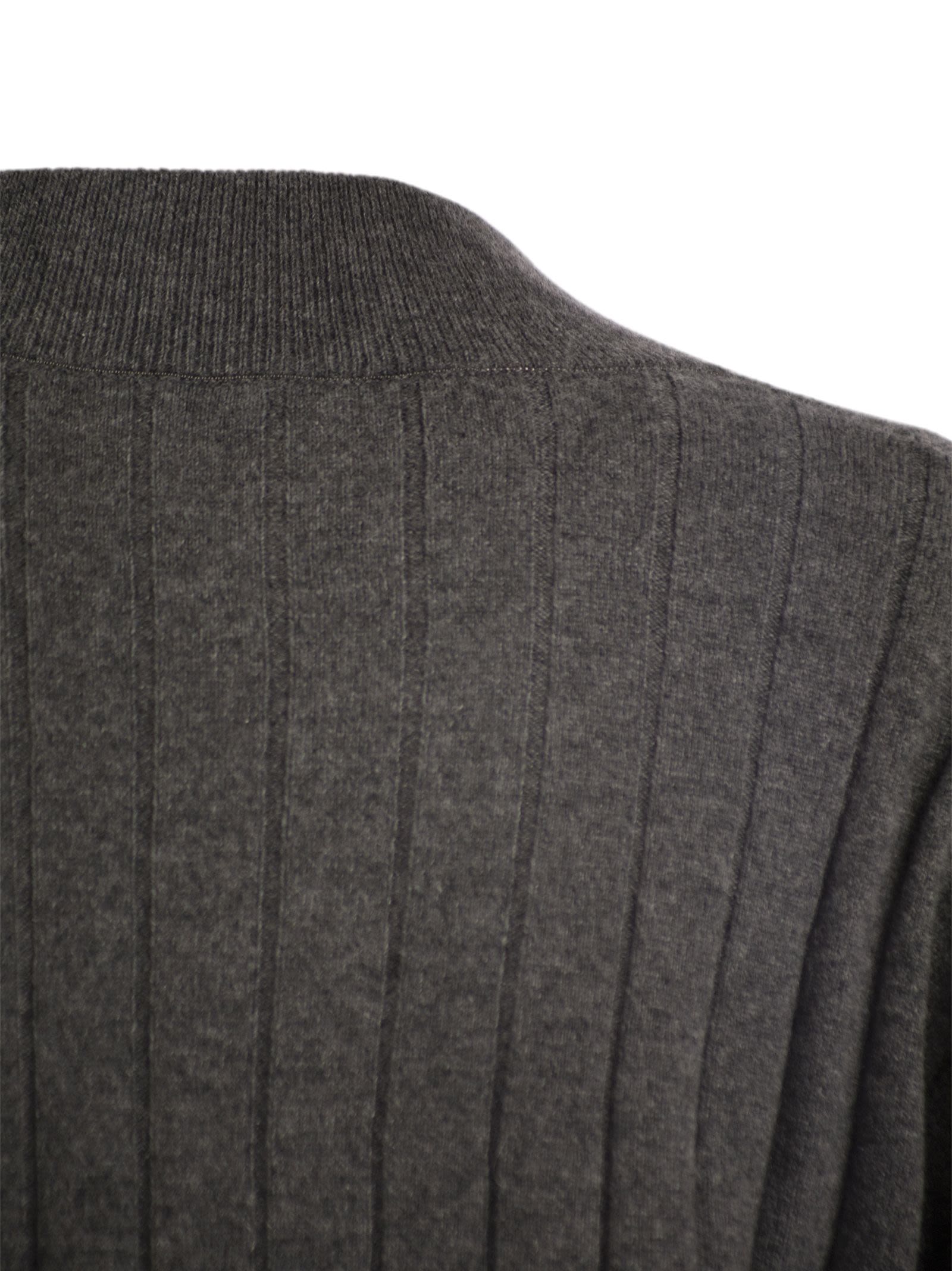 Brunello Cucinelli Women Cashmere Sweater With V-Neck And Necklace