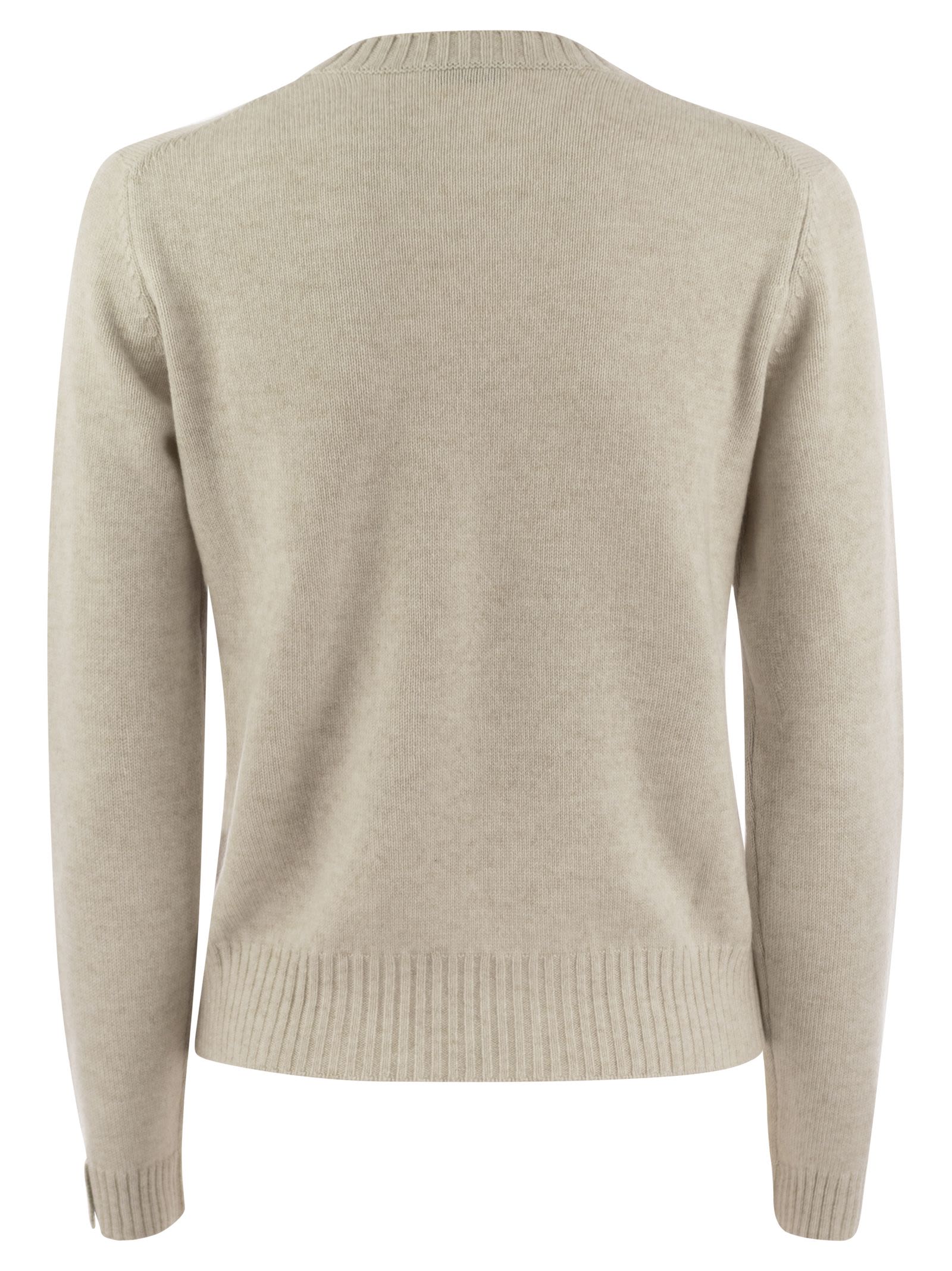 Brunello Cucinelli Women Cashmere Sweater With Shiny Cuff Details