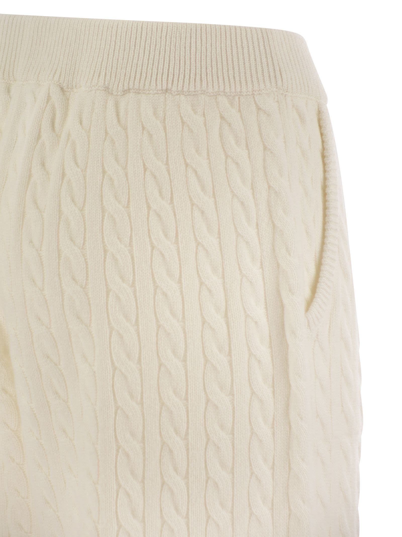 Brunello Cucinelli Women Cashmere Cable Knit Trousers