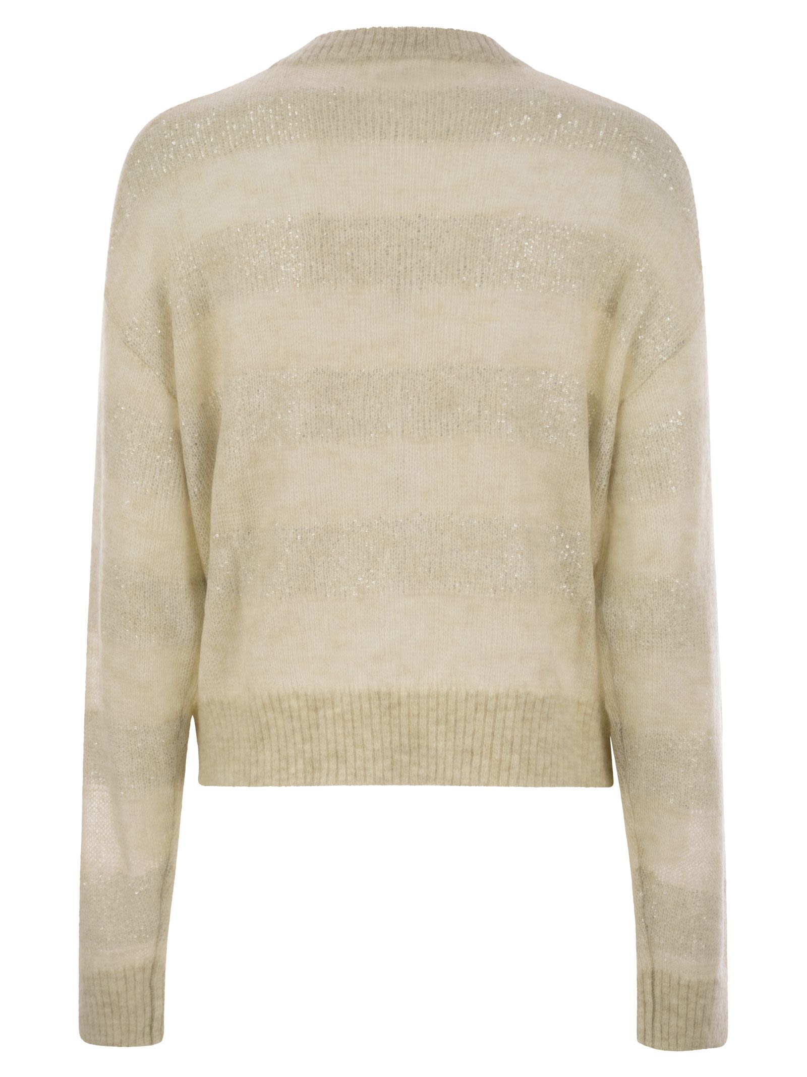Brunello Cucinelli Women Striped Mohair And Wool Sweater
