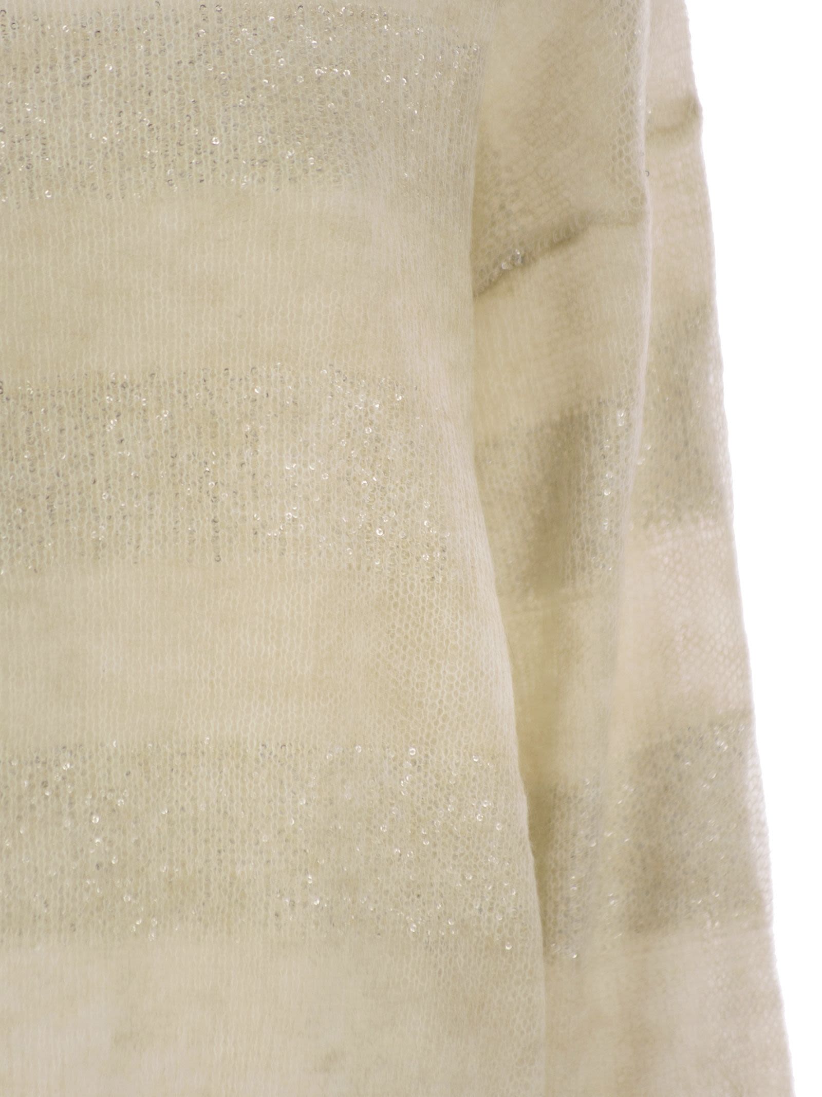 Brunello Cucinelli Women Striped Mohair And Wool Sweater