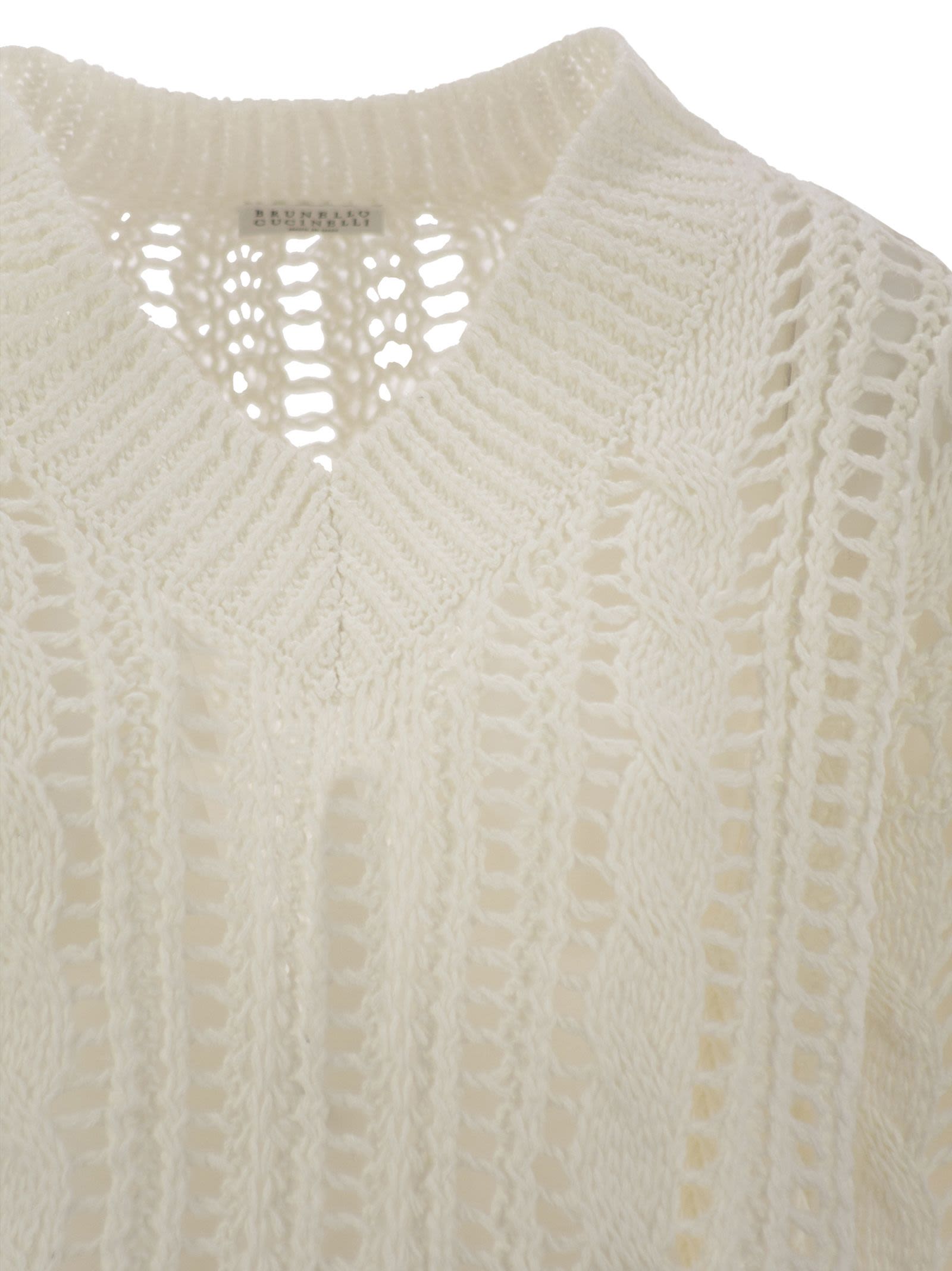 Brunello Cucinelli Women Cable & Mesh Jute And Cotton Jersey