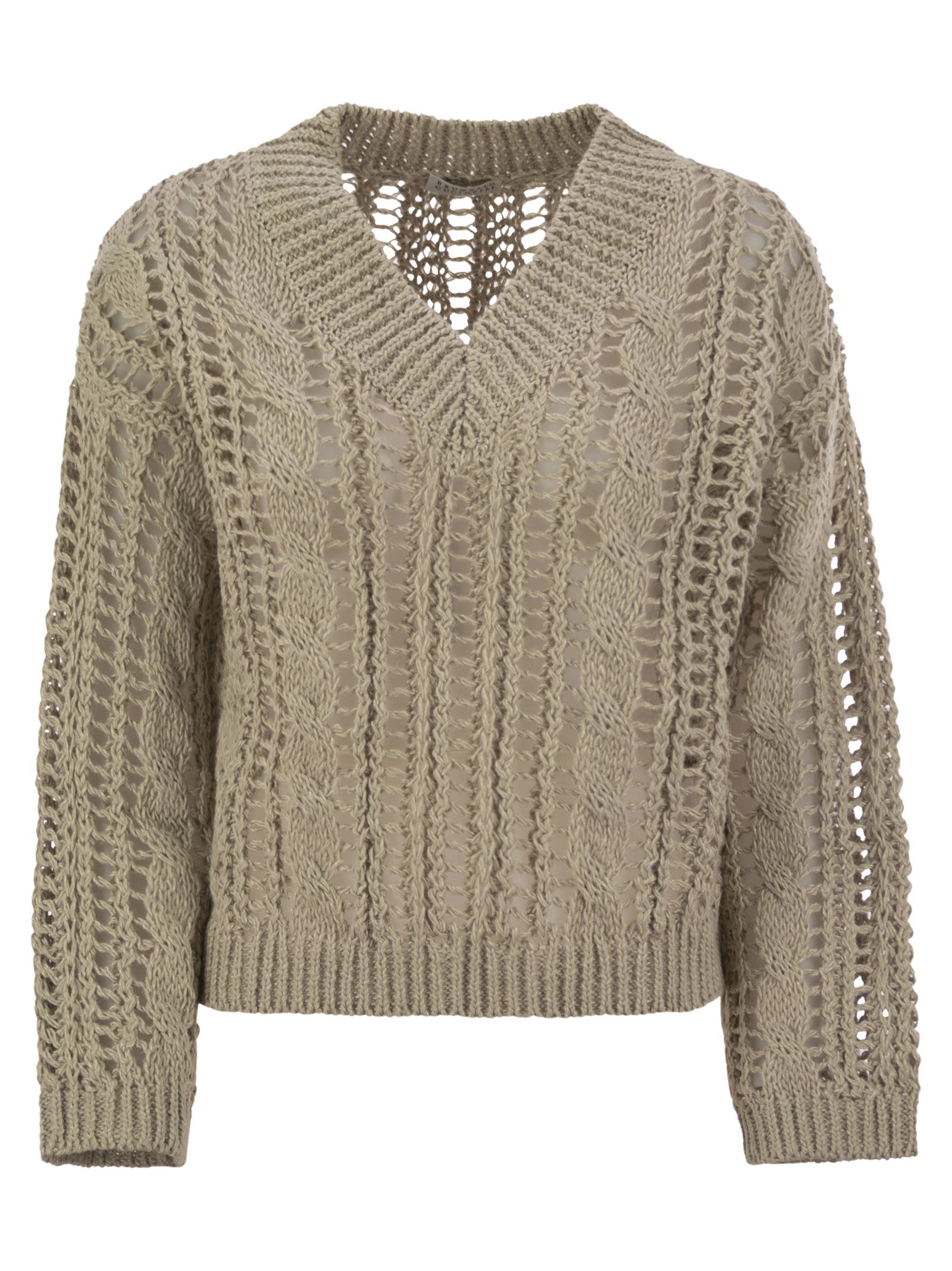 Brunello Cucinelli Women Cable & Mesh Jute And Cotton Jersey