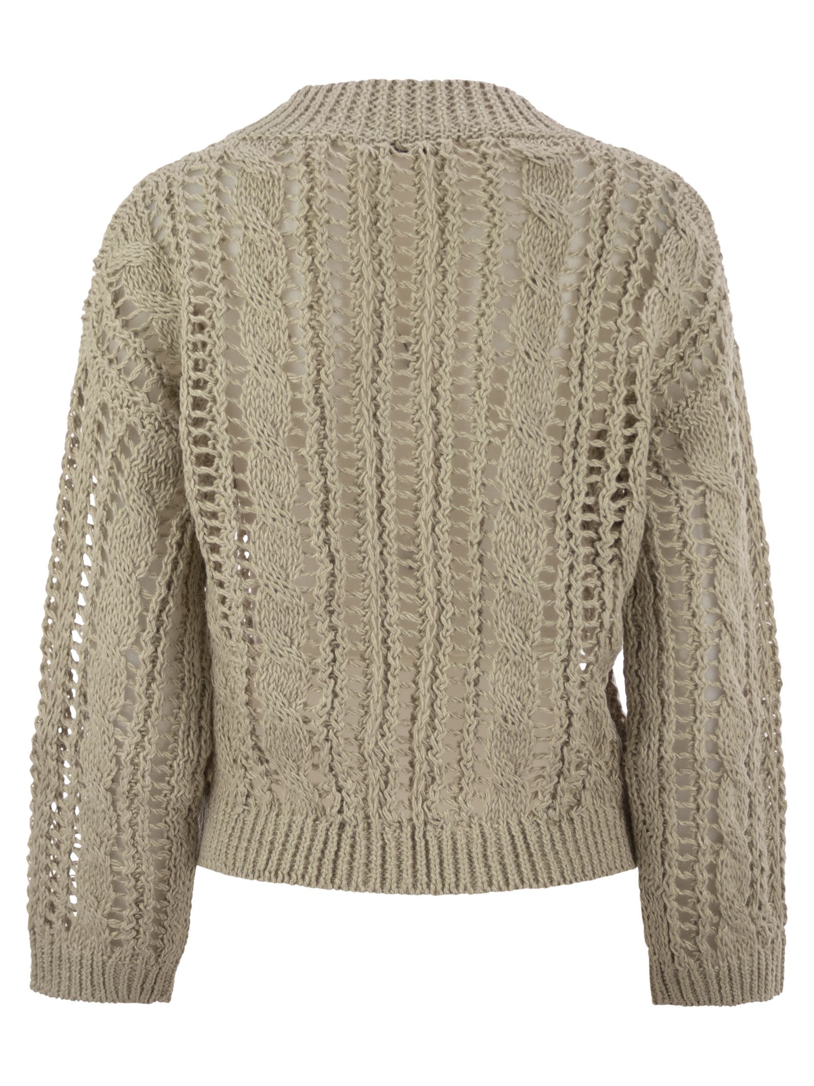 Brunello Cucinelli Women Cable & Mesh Jute And Cotton Jersey
