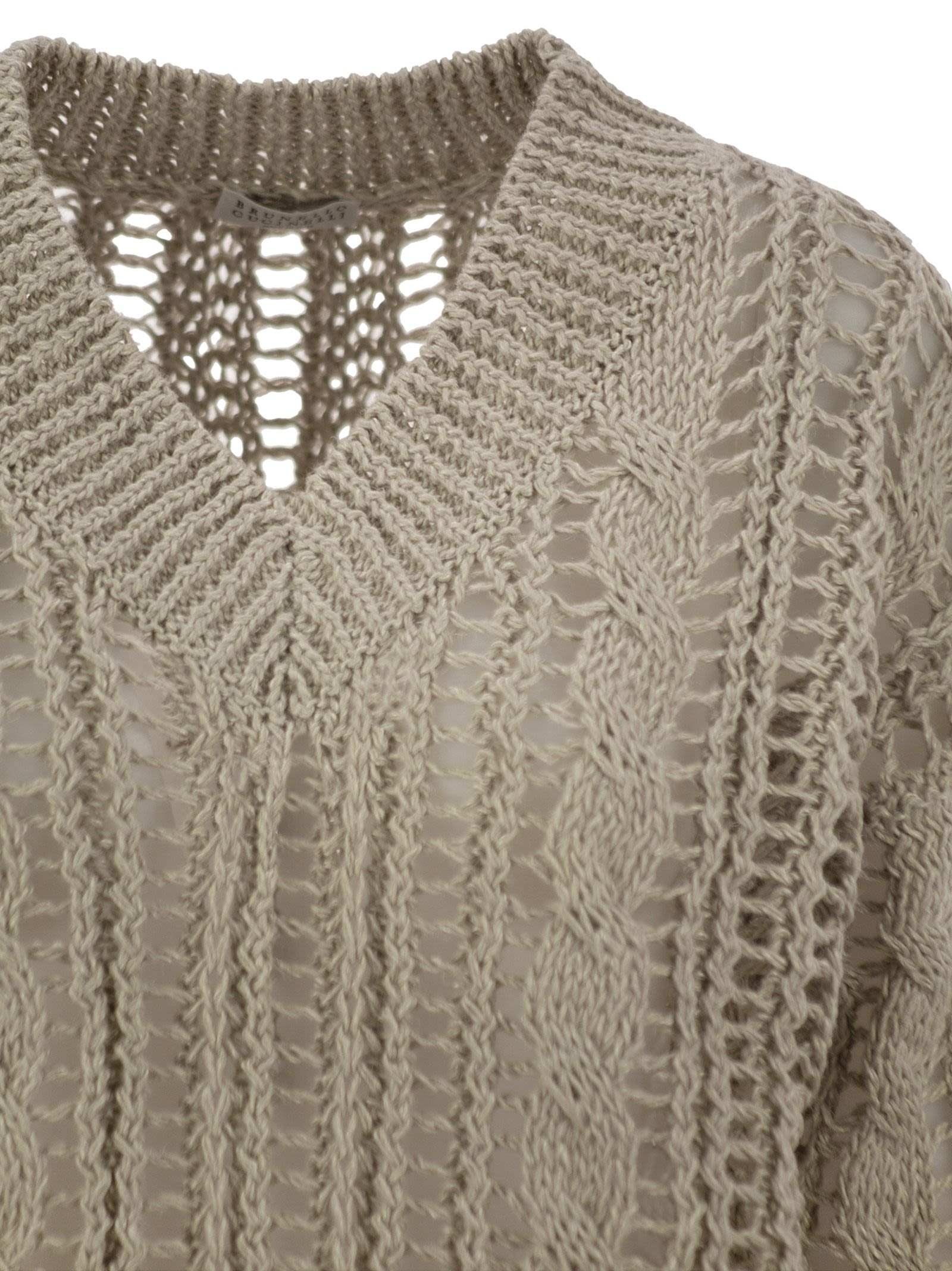 Brunello Cucinelli Women Cable & Mesh Jute And Cotton Jersey