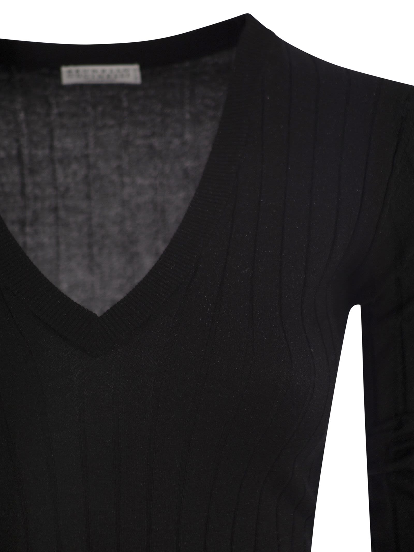 Brunello Cucinelli Women Lightweight Cashmere And Silk Broad Rib Sweater