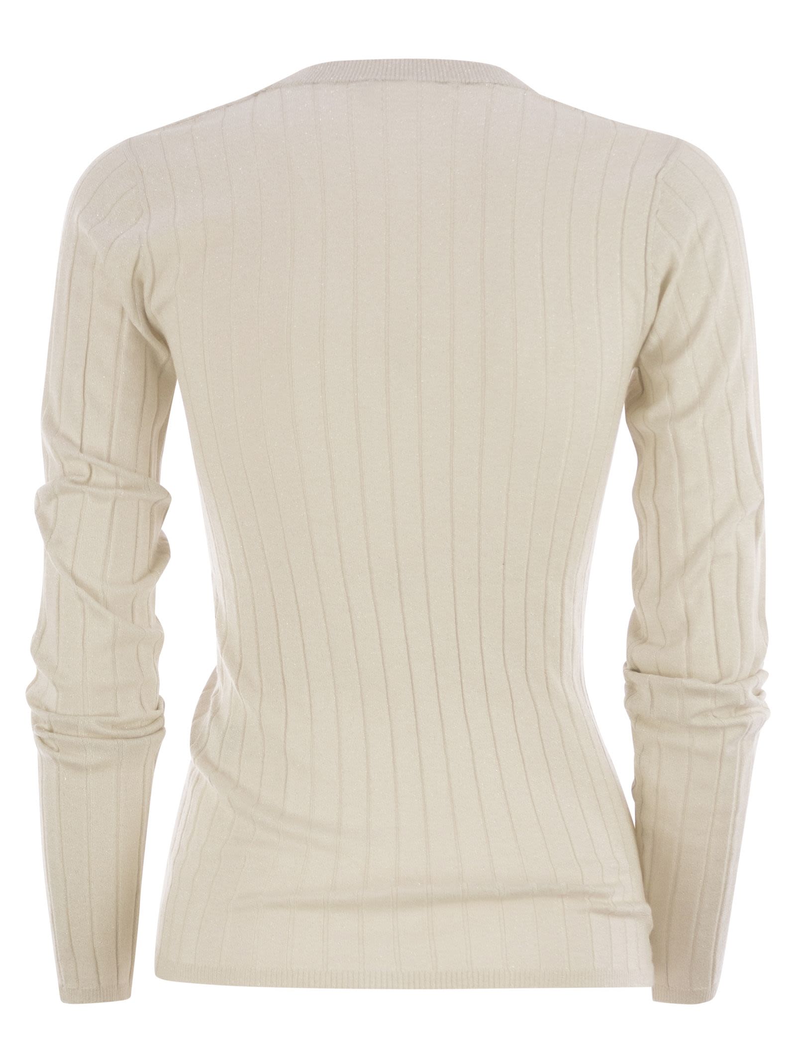 Brunello Cucinelli Women Lightweight Cashmere And Silk Broad Rib Sweater
