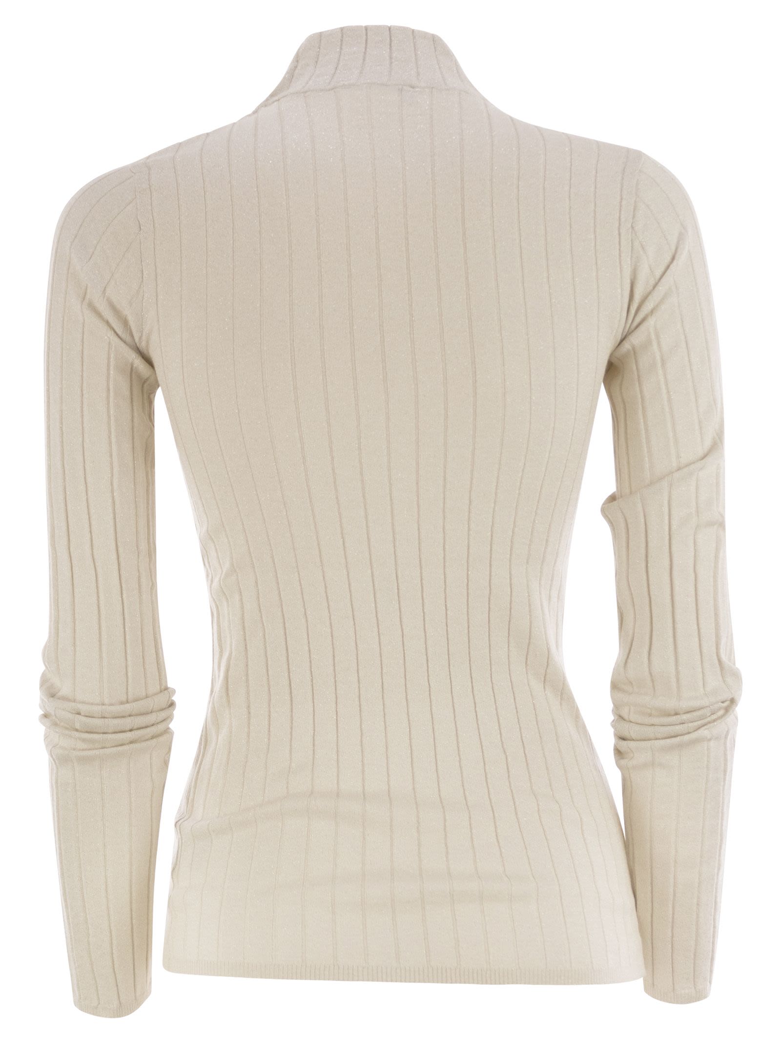 Brunello Cucinelli Women Lightweight Cashmere And Silk Broad Rib Sweater