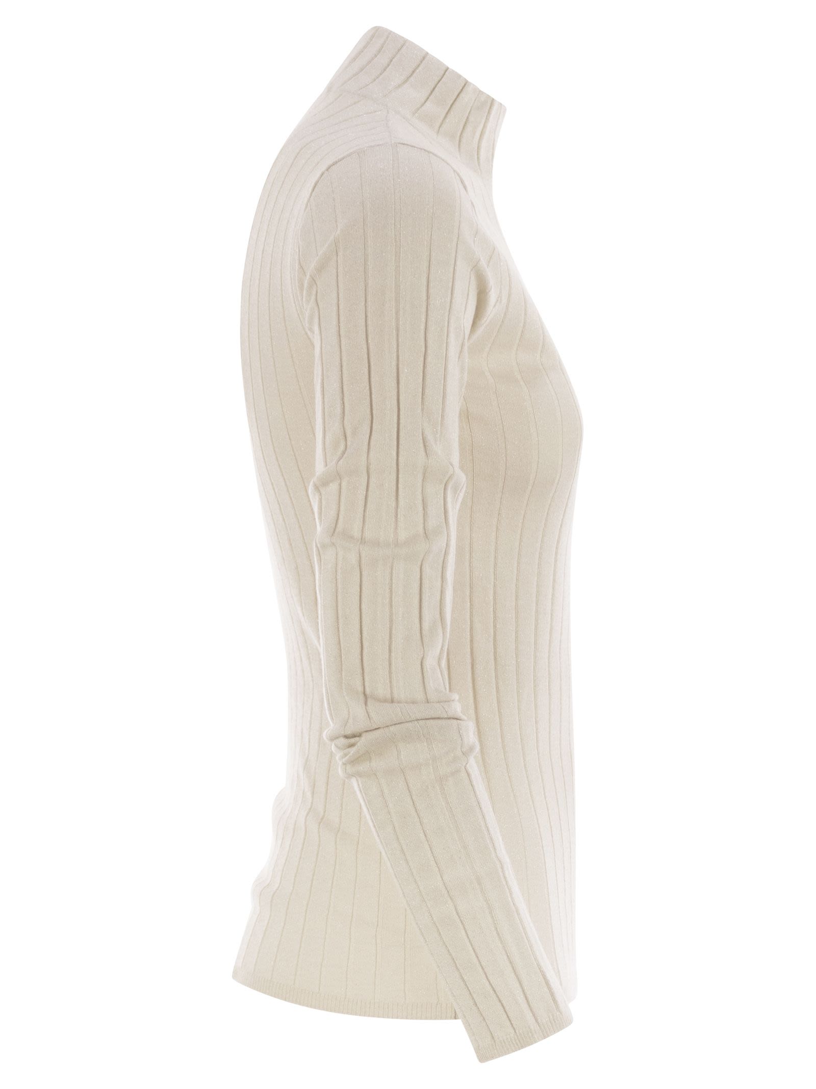 Brunello Cucinelli Women Lightweight Cashmere And Silk Broad Rib Sweater