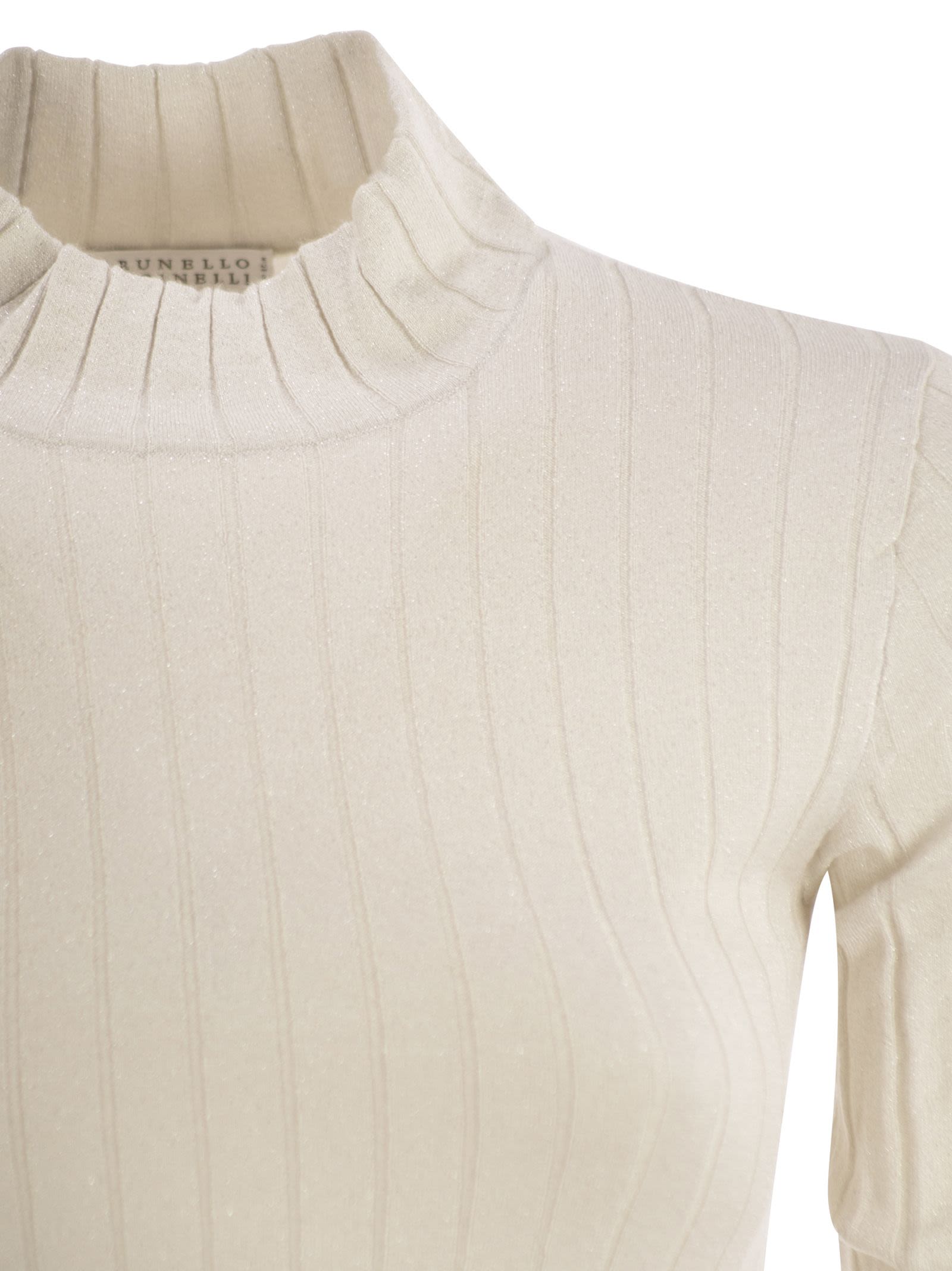 Brunello Cucinelli Women Lightweight Cashmere And Silk Broad Rib Sweater