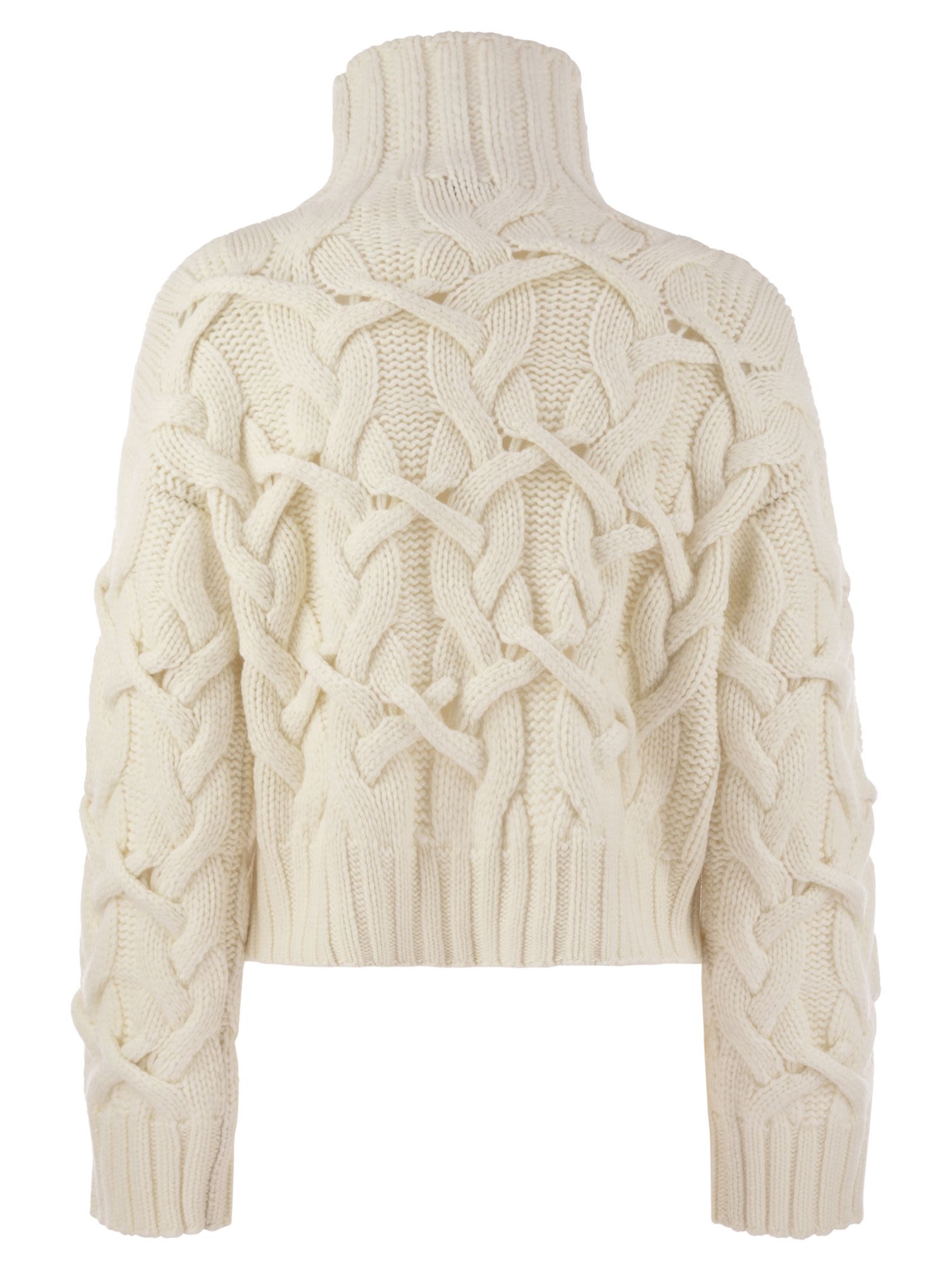 Brunello Cucinelli Women Braided High-Necked Cashmere Sweater