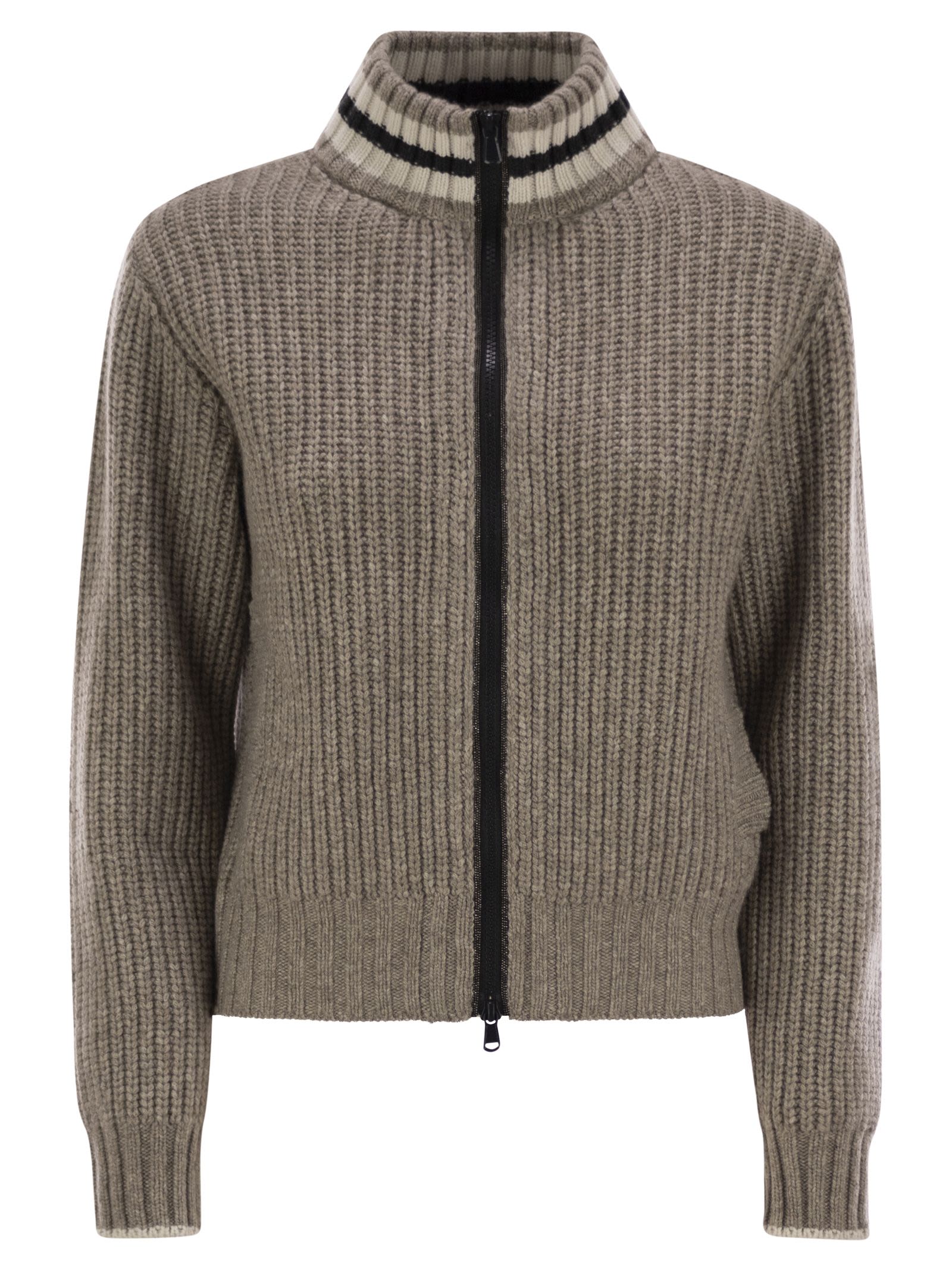 Brunello Cucinelli Women Cashmere Cardigan With Shiny Trims