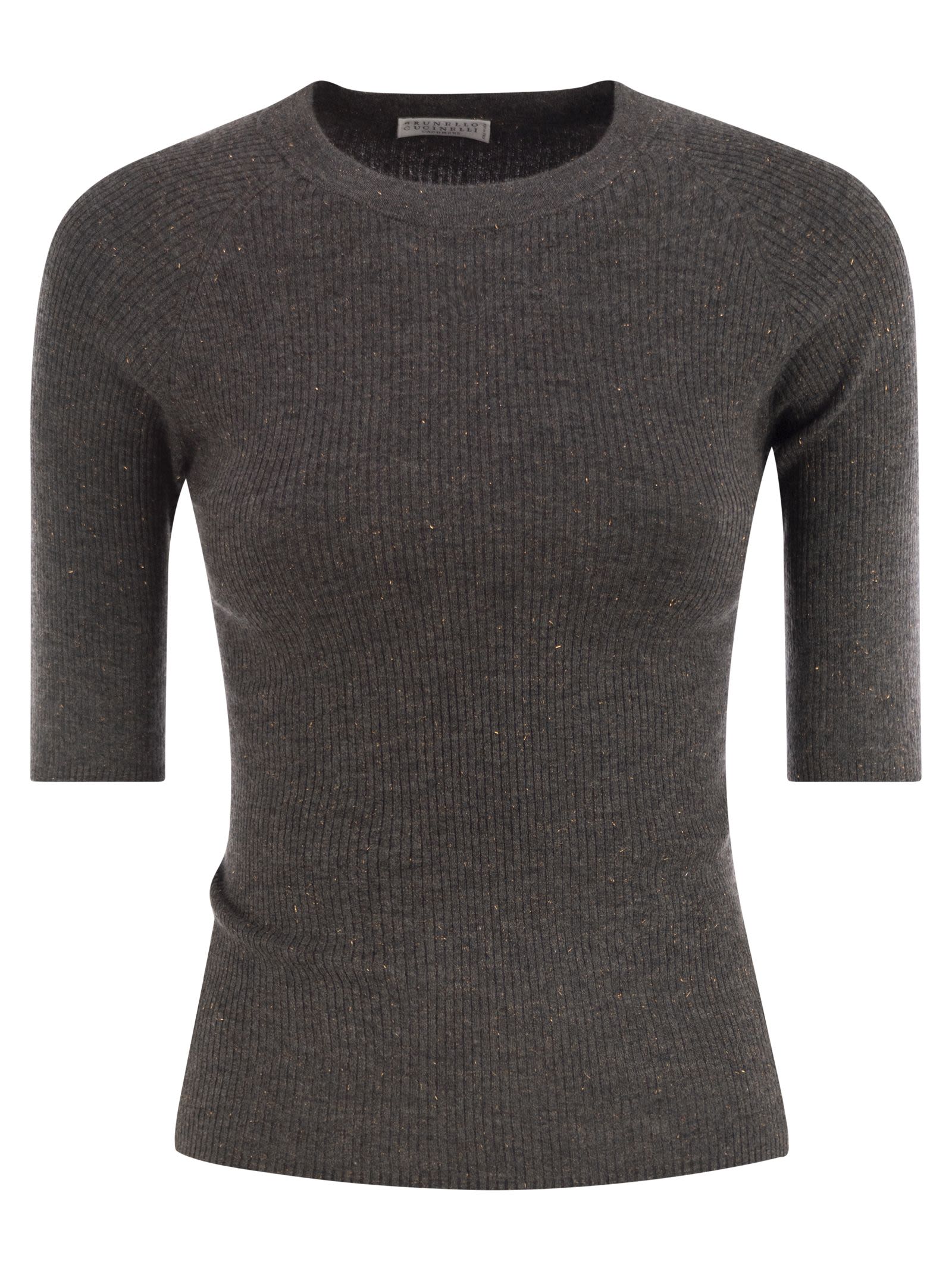 Brunello Cucinelli Women Sparkling Ribbed Cashmere Sweater