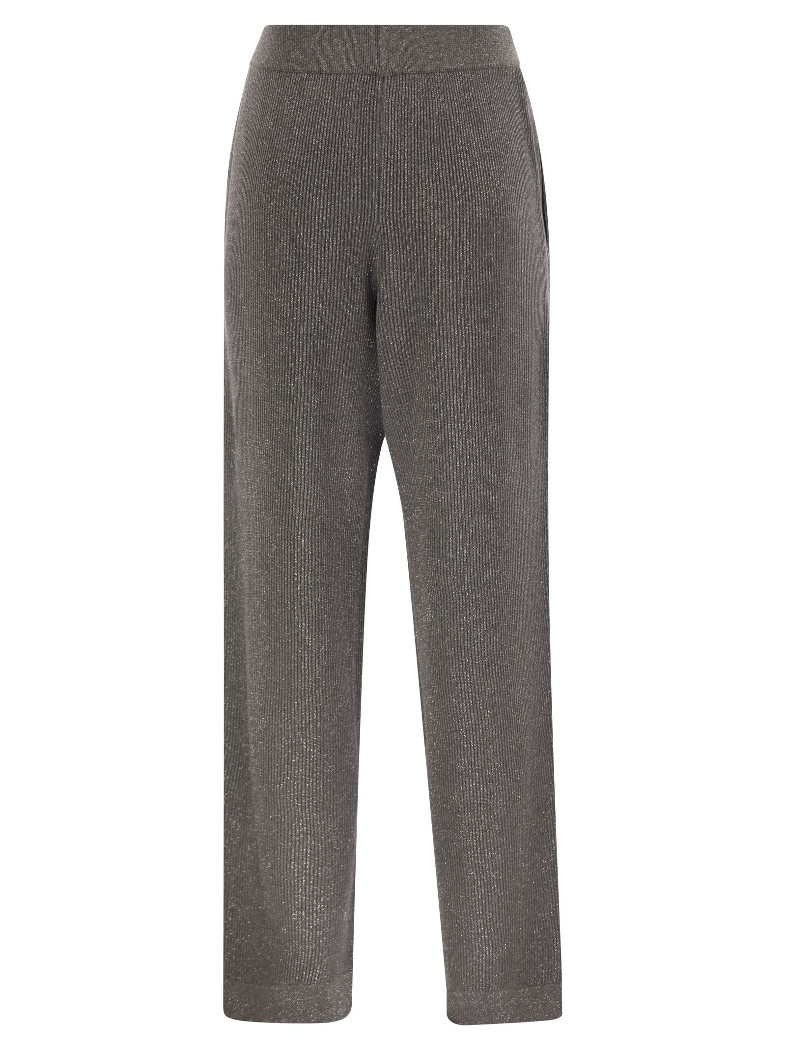 Brunello Cucinelli Women English Rib Cotton And Viscose Pants