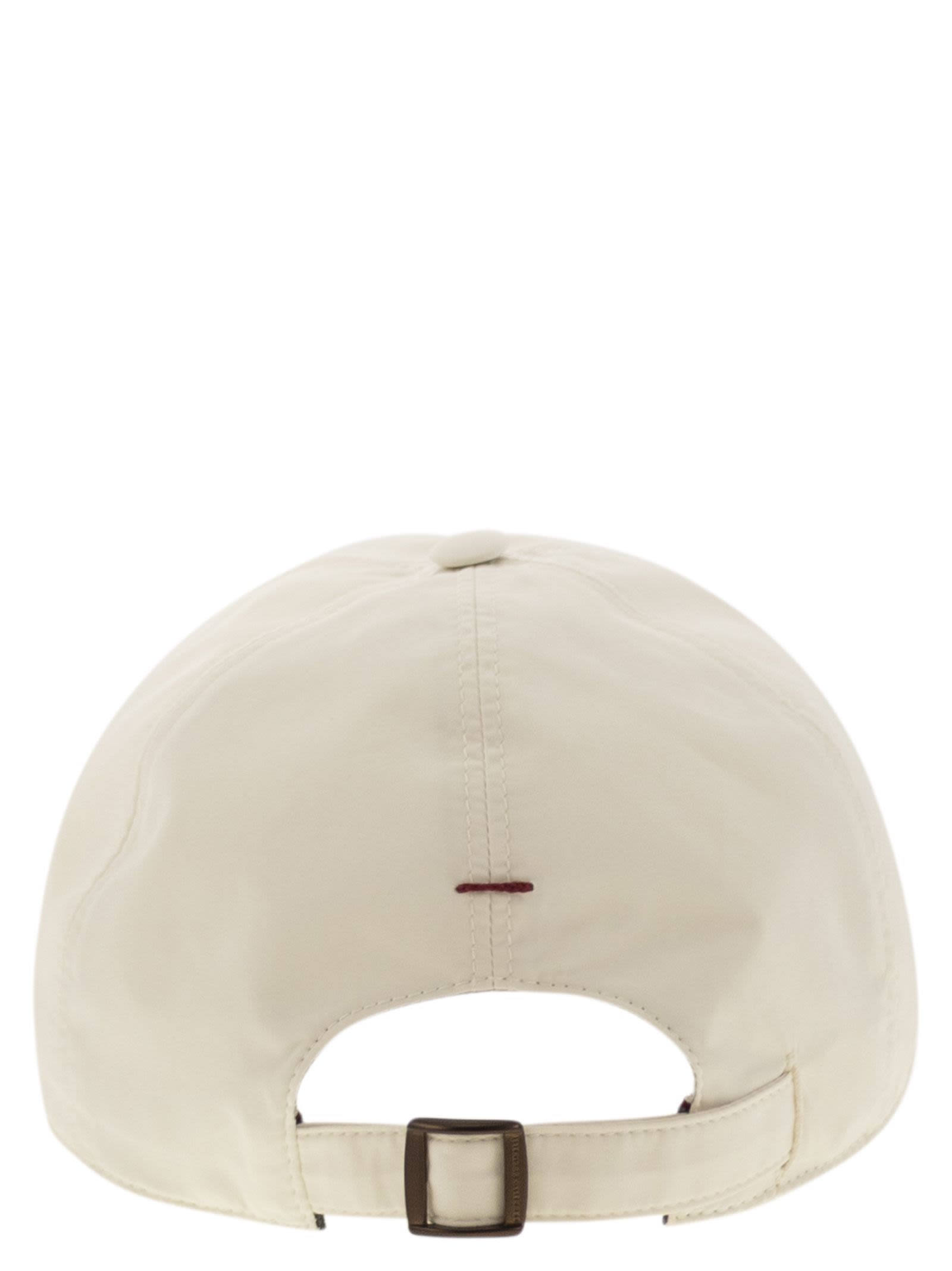 Brunello Cucinelli Men Water-Repellent Microfibre Baseball Cap With Embroidered Logo